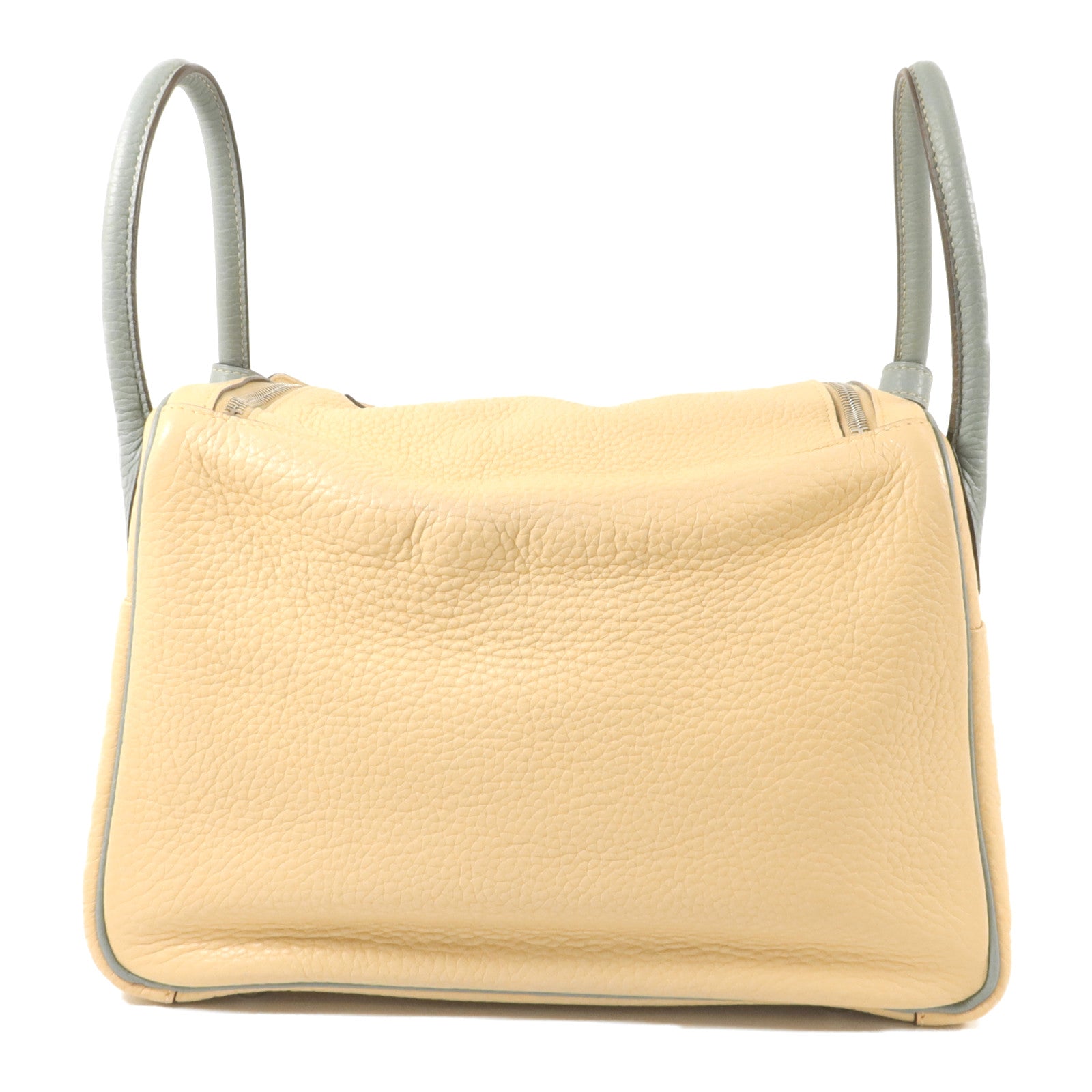 HERMES Clemence皮革Lindy 30手挽肩背兩用袋Parchemin/Ciel