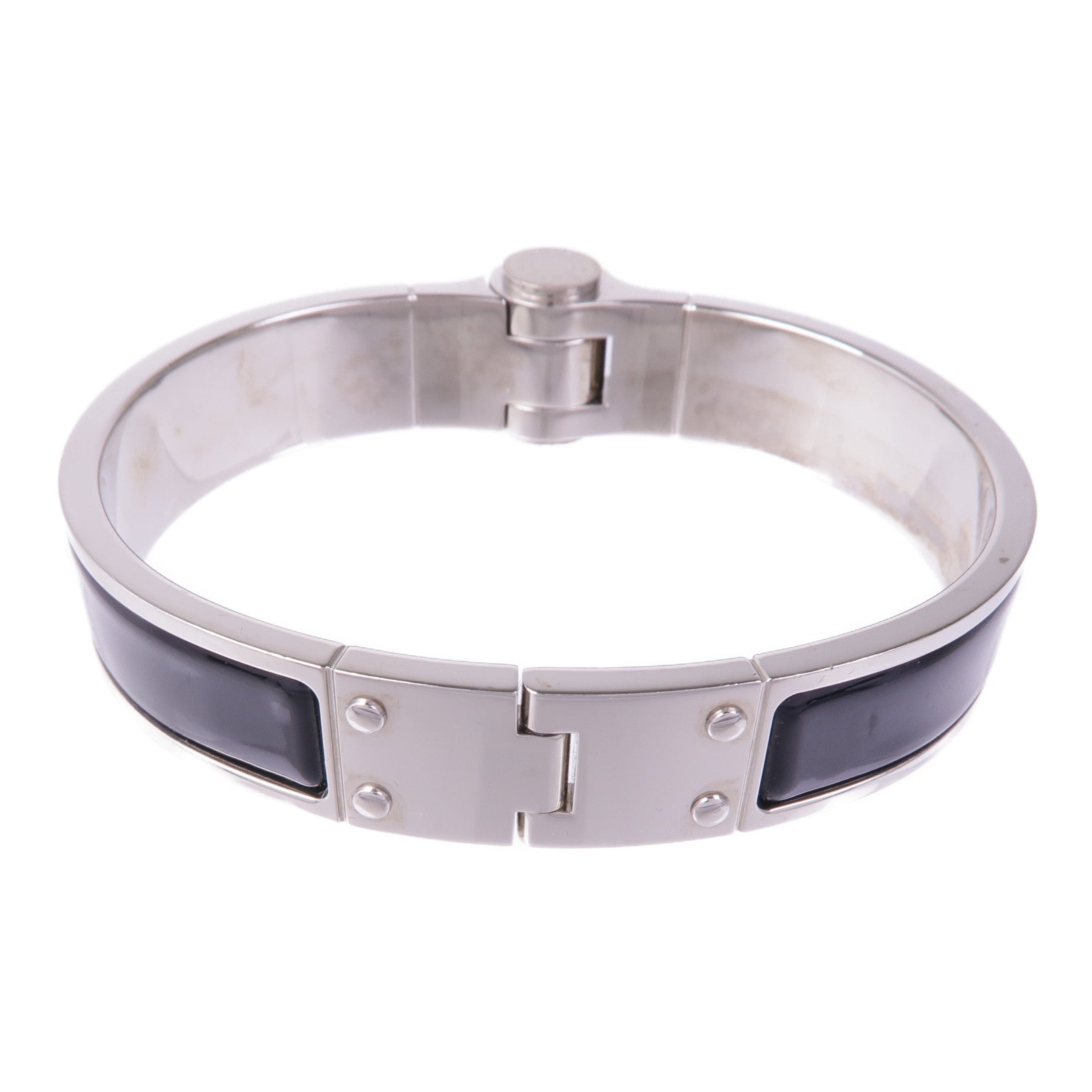 HERMES 金屬/琺瑯Charniere Bracelet手鐲Noir