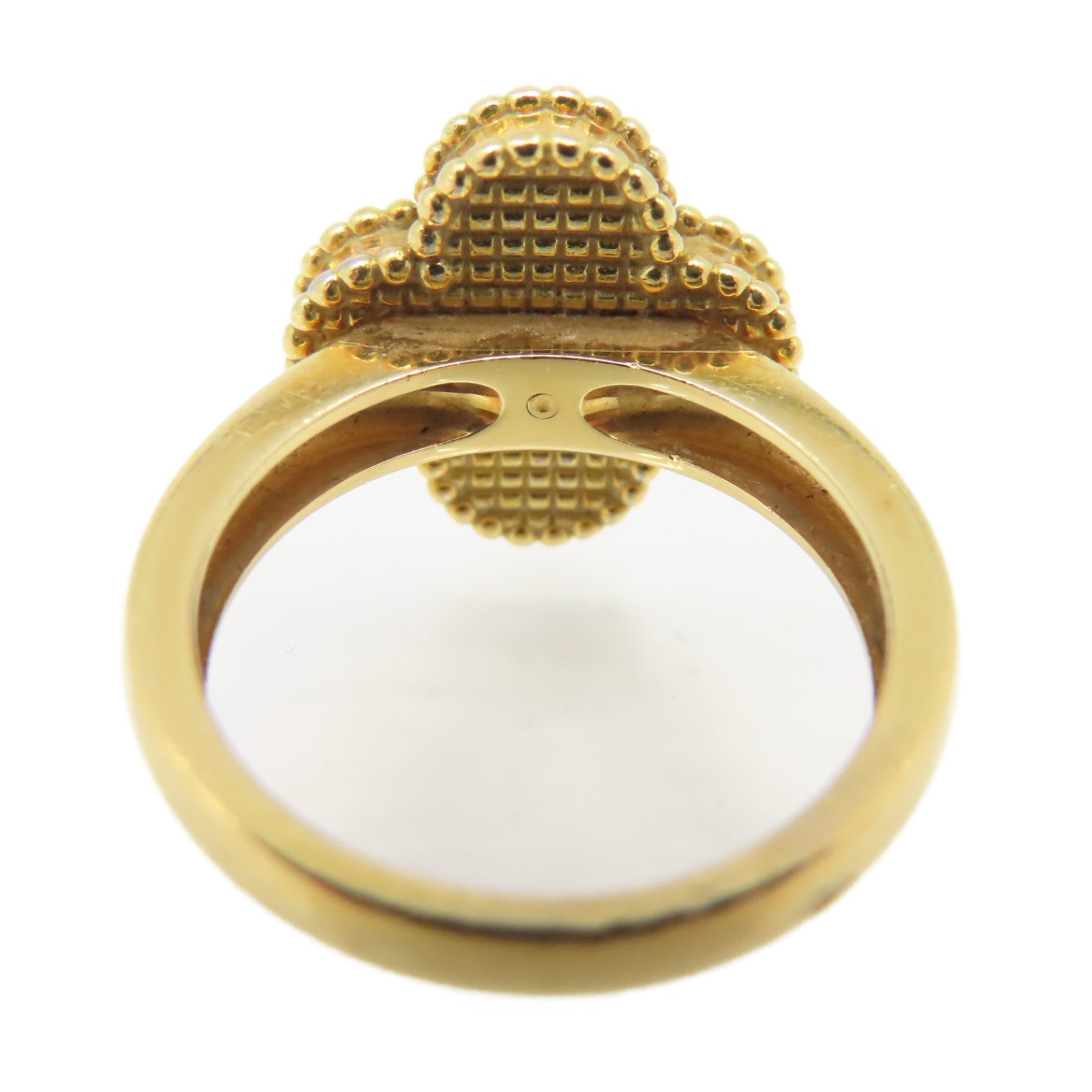 Van Cleef & Arpels 【激減優惠】18K黃金/紅玉髓/鑽石Vintage Alhambra Ring戒指紅色/金色#50/US#5