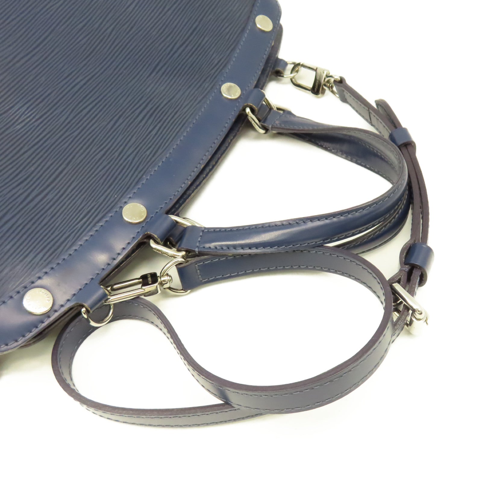 LOUIS VUITTON 【清倉大減價】Epi Brea MM 2Way Shoulder Bfa銀扣手挽肩背兩用袋寶藍色