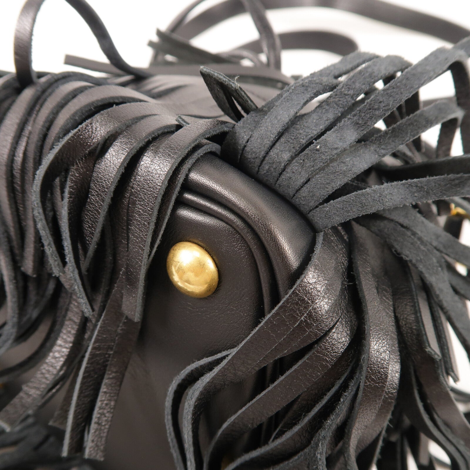 SAINT LAURENT 牛皮皮革Emmandle Fringed Bag手挽肩背兩用袋