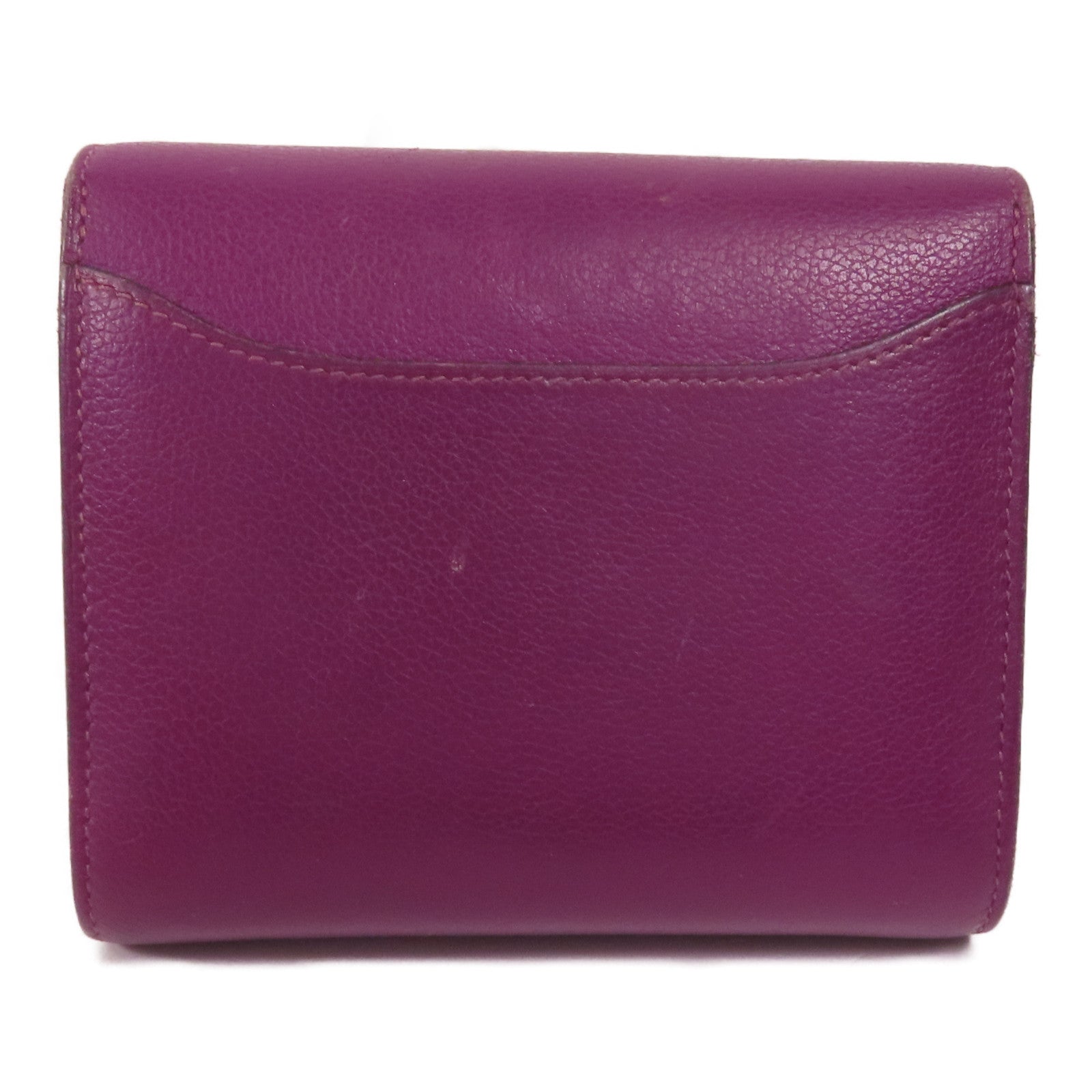 HERMES Evercolor皮革Constance Wallet金扣錢包Anemone