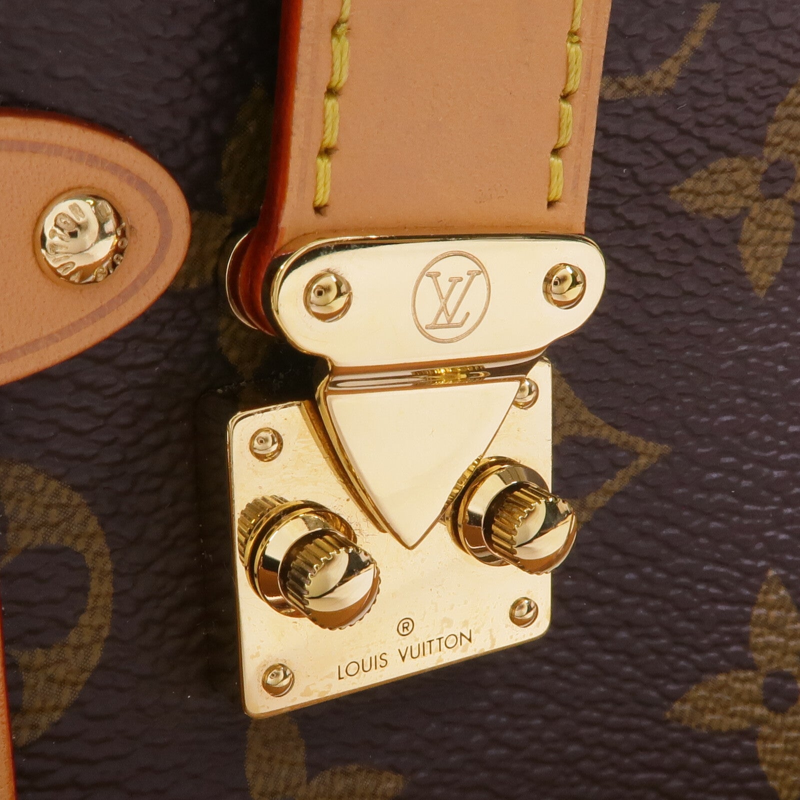 LOUIS VUITTON Monogram Side Trunk PM金扣手挽肩背兩用袋