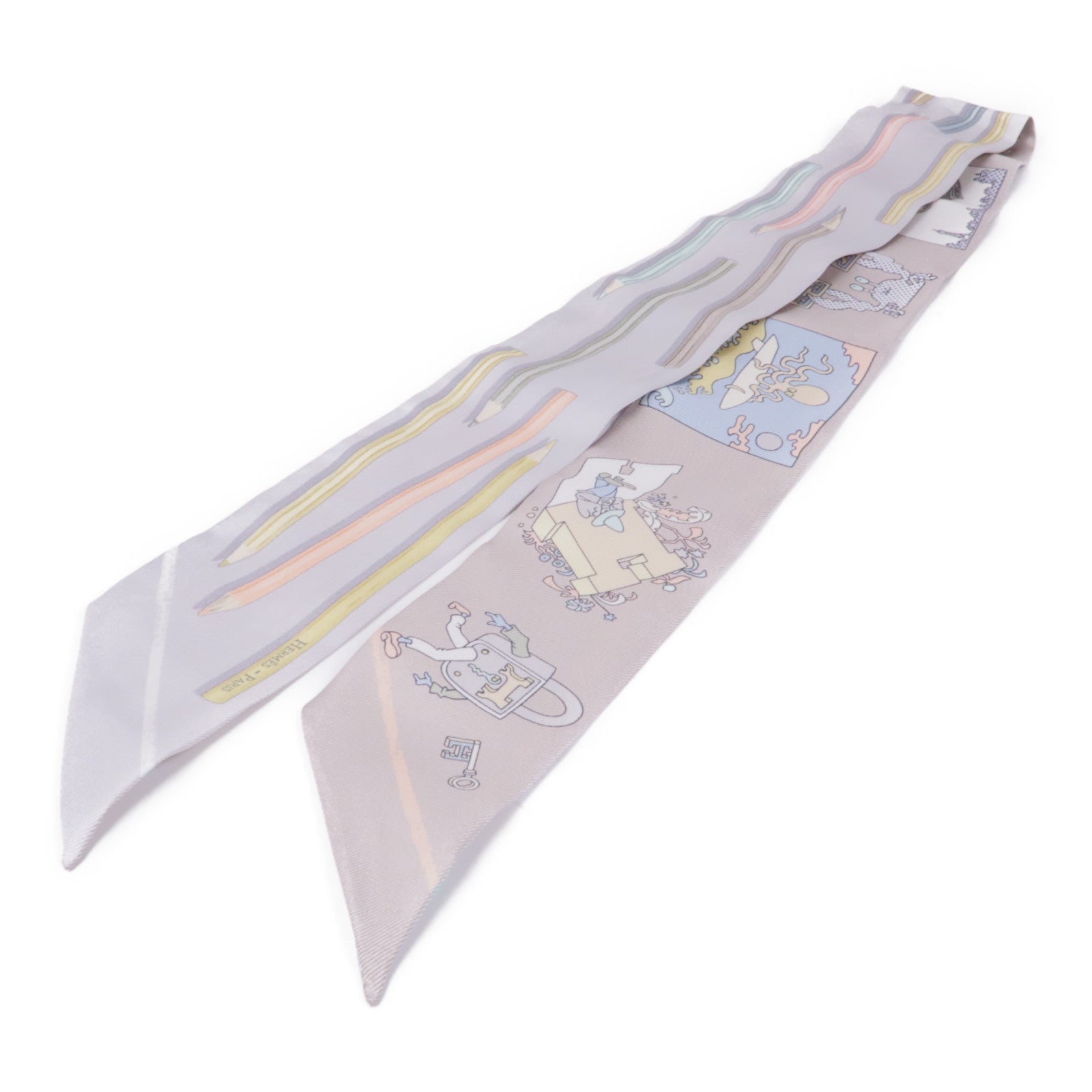 HERMES 絲質Twilly絲巾