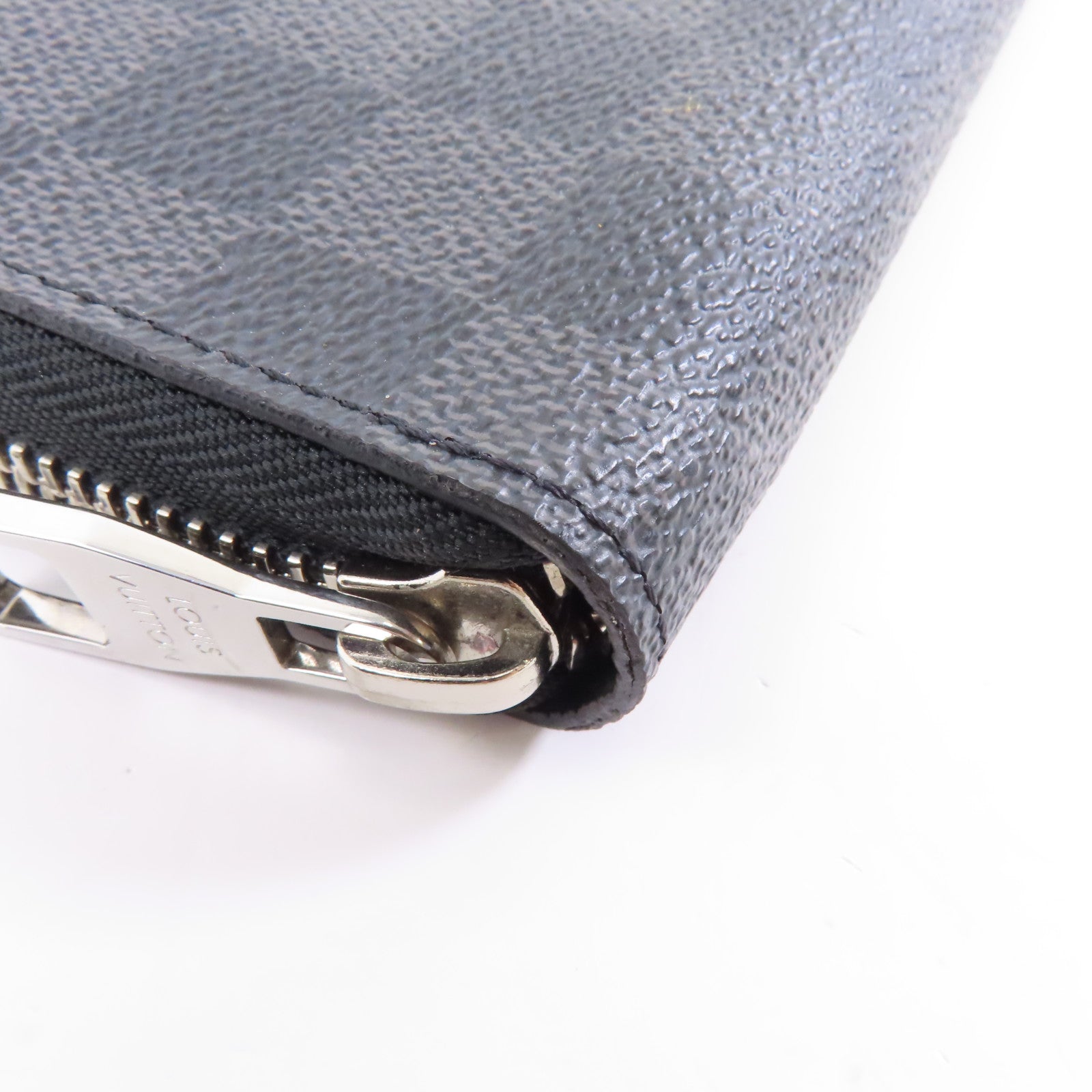 LOUIS VUITTON Damier Graphite Zippy Long Wallet銀扣長錢包黑色