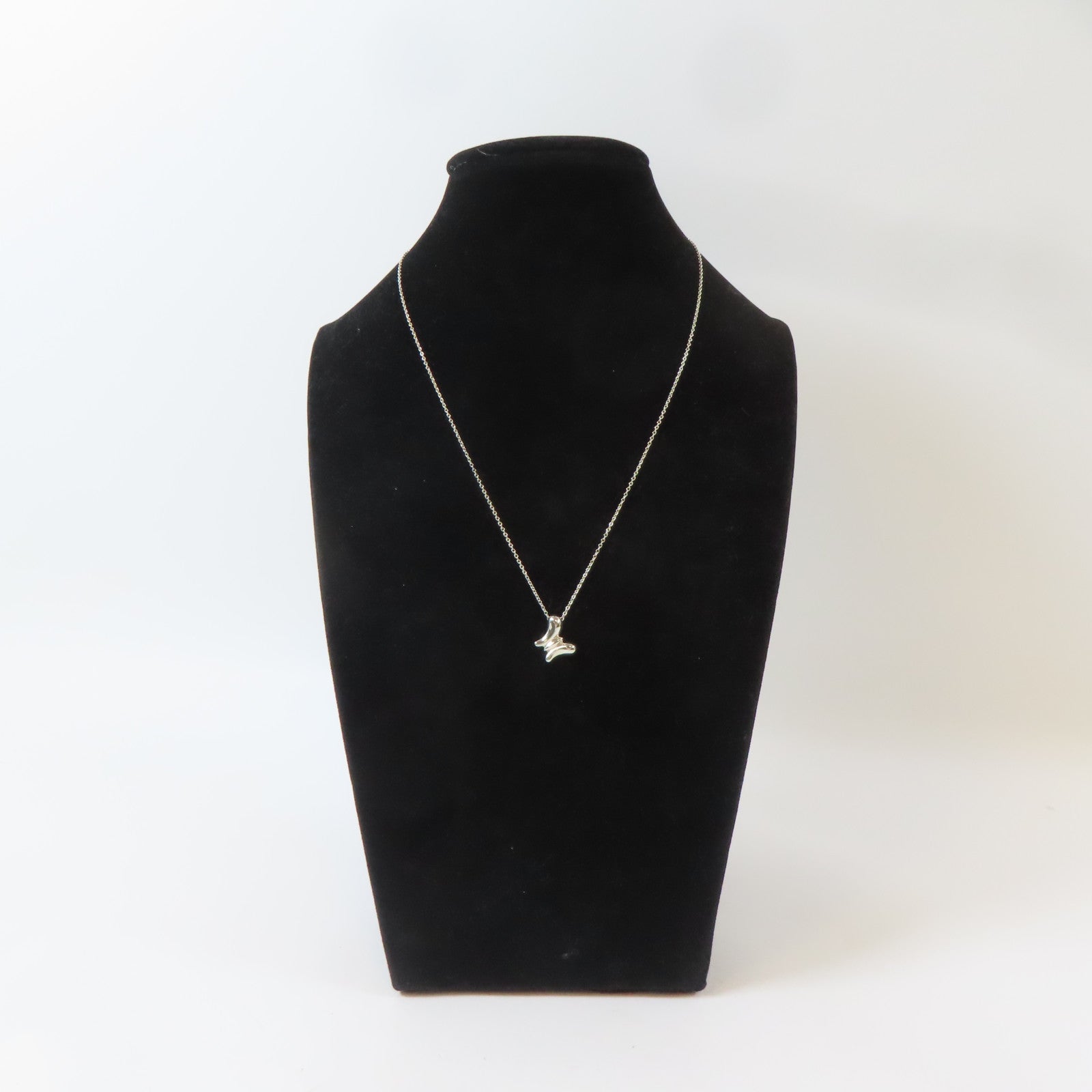 TIFFANY＆CO 925純銀Elsa Peretti Butterfly Necklace項鍊#40cm