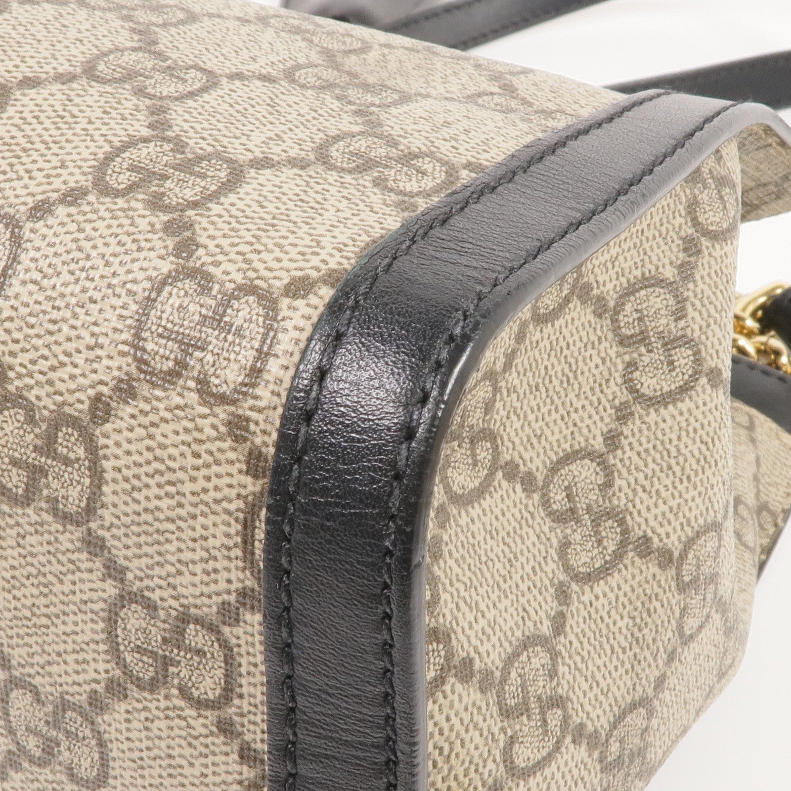 GUCCI 塗層帆布Padlock GG Small金扣肩背袋