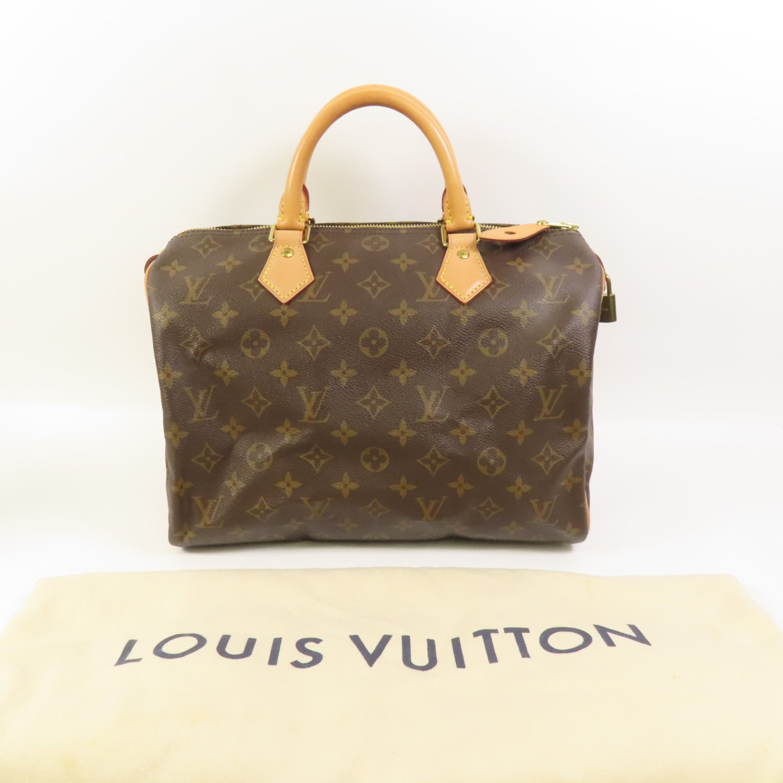 LOUIS VUITTON Monogram Speedy 25金扣手挽袋