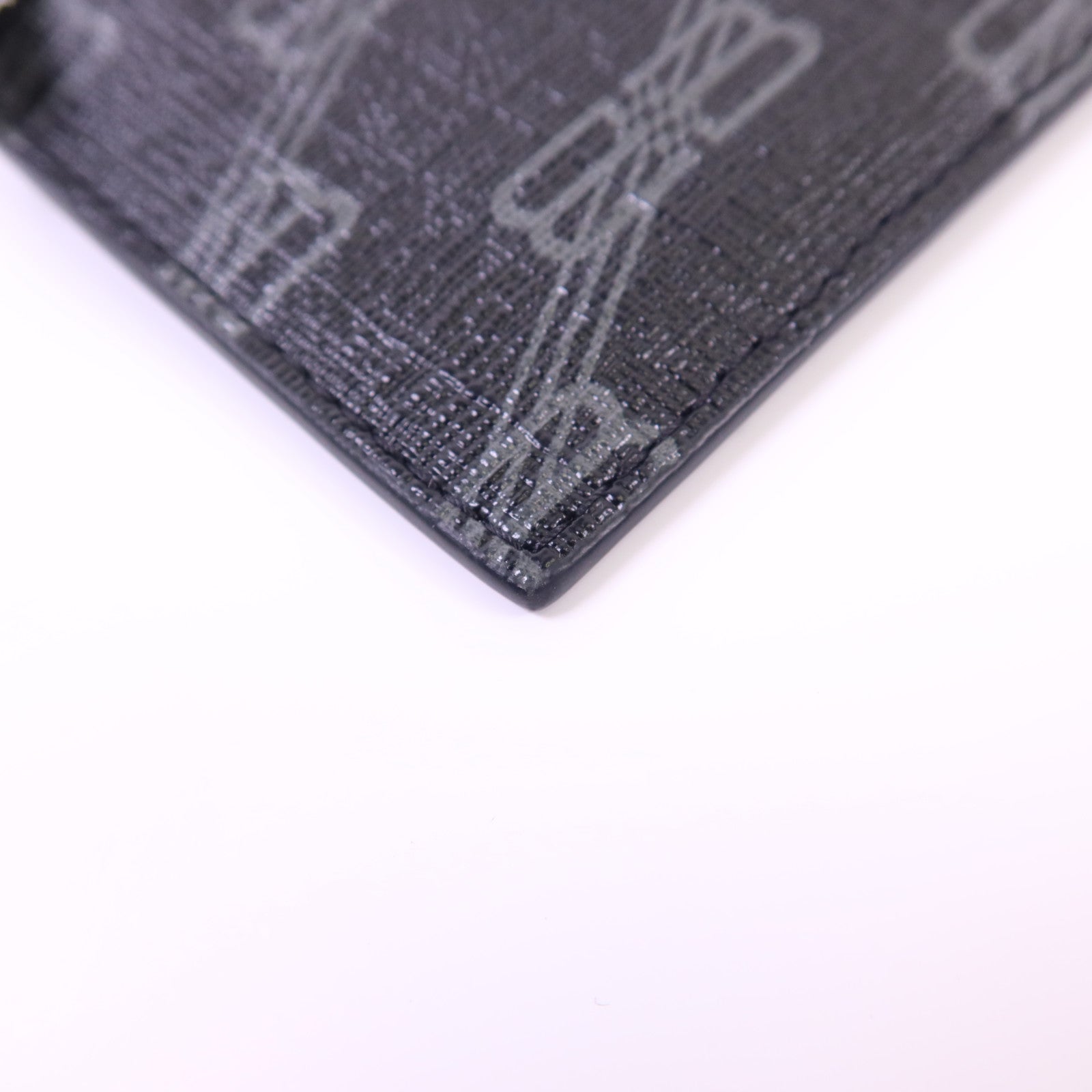 BALENCIAGA 塗層帆布Card Case銀扣卡片套