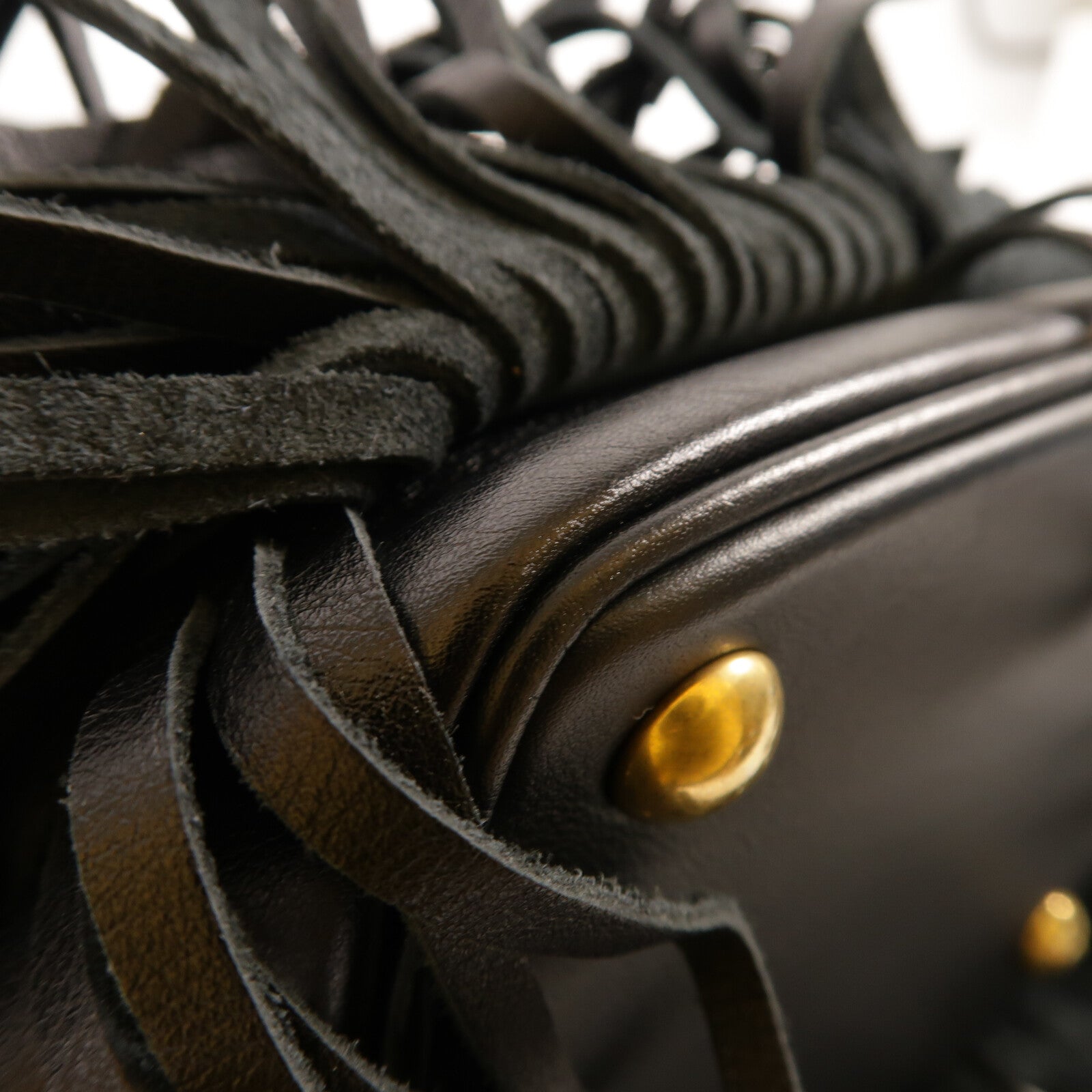 SAINT LAURENT 牛皮皮革Emmandle Fringed Bag手挽肩背兩用袋