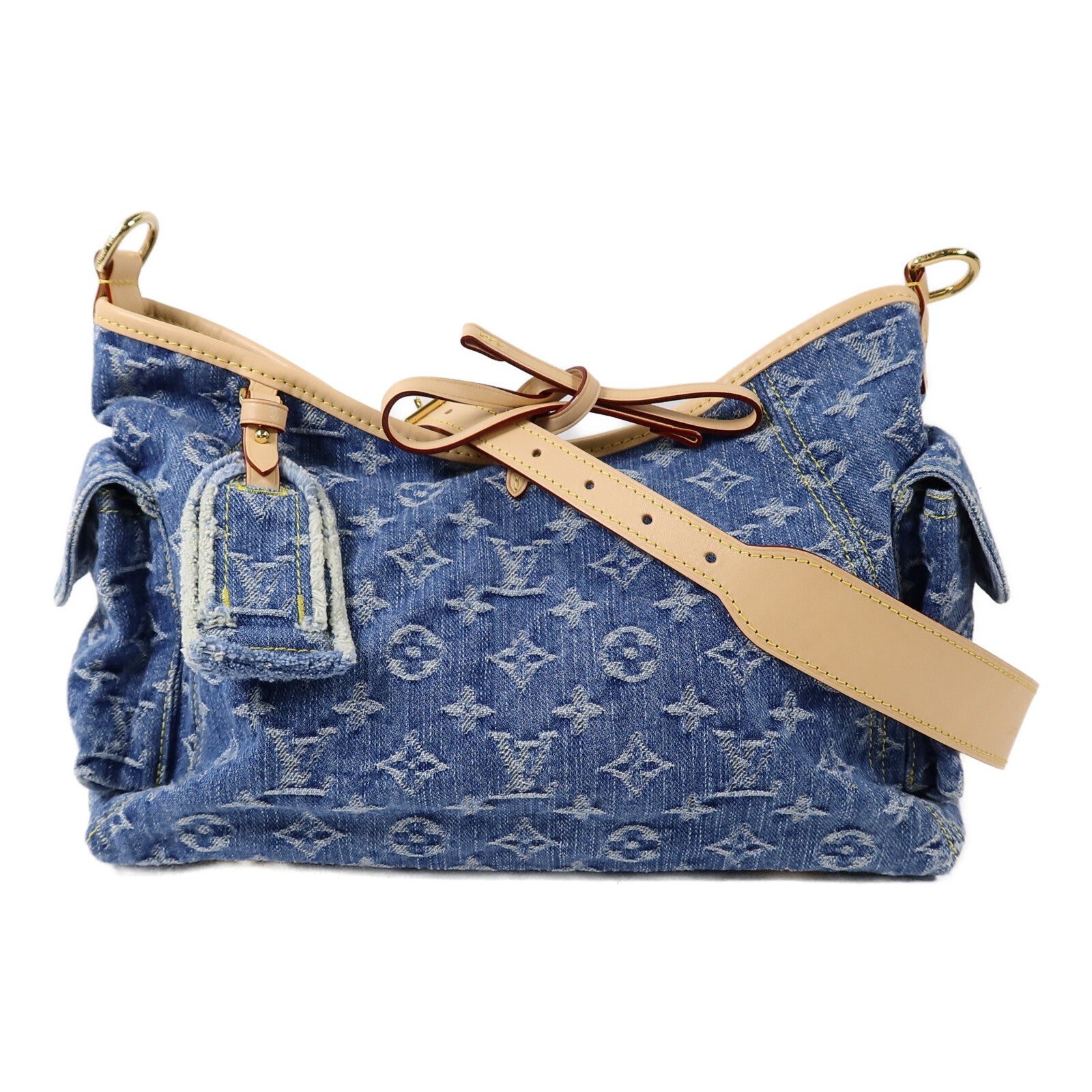 LOUIS VUITTON Monogram Denim Carryall Cargo PM肩背袋