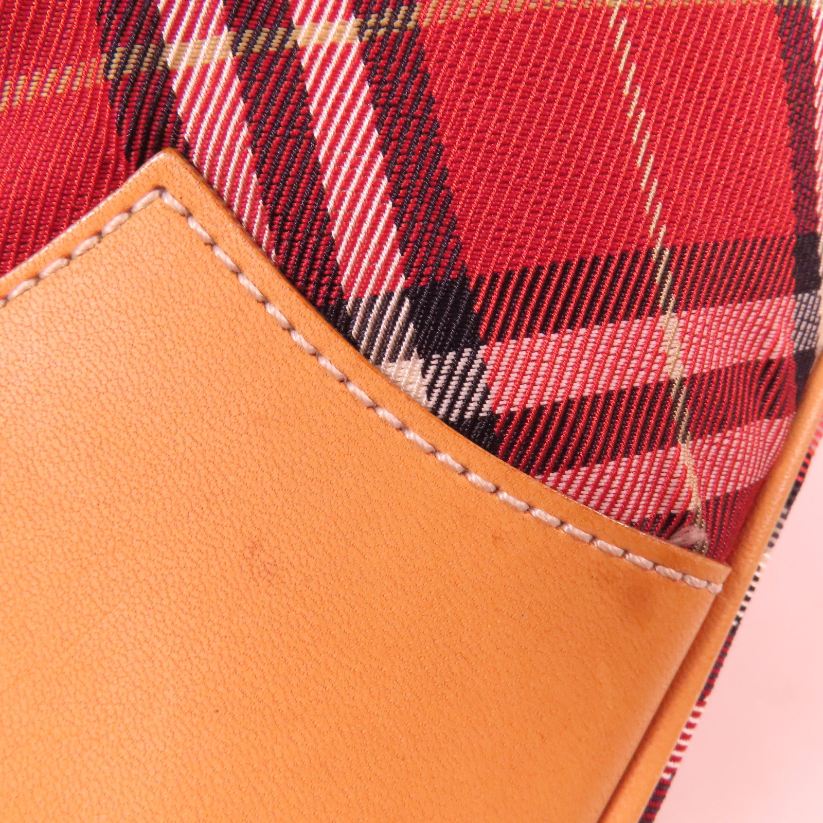 BURBERRY BLUE LABEL 帆布THand Bag銀扣手挽袋