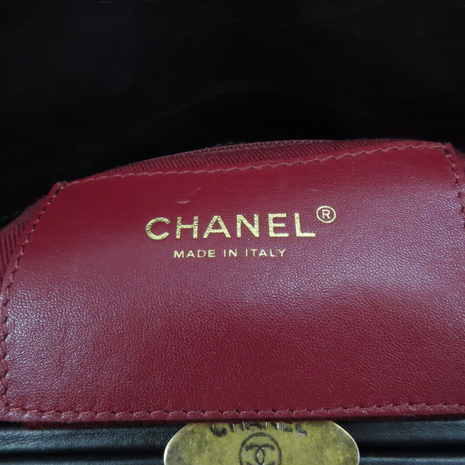CHANEL 【激減優惠】菱格牛皮皮革Chain Shoulder Bag金扣鏈帶肩背袋黑色