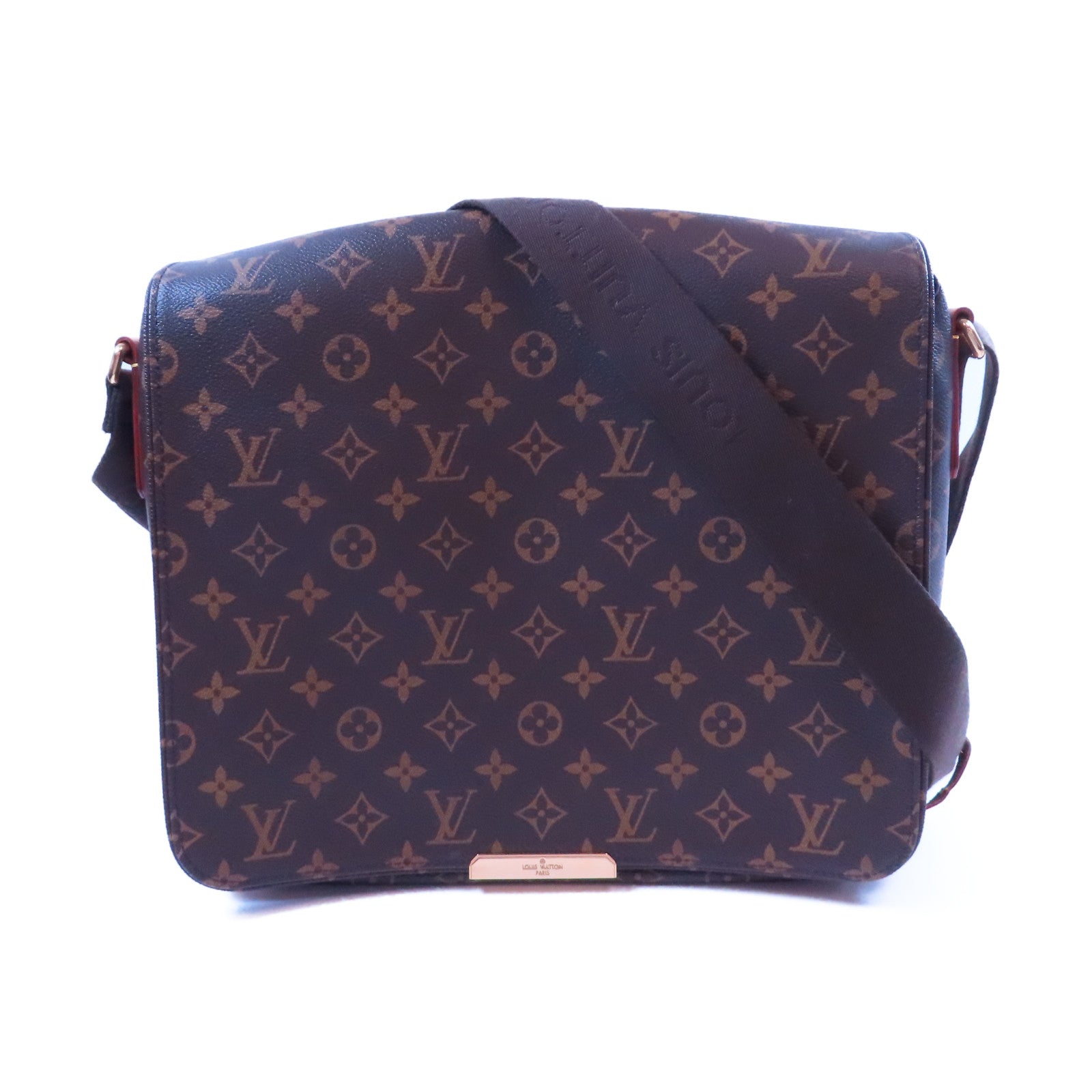 LOUIS VUITTON Monogram Valmy MM金扣肩背袋啡色