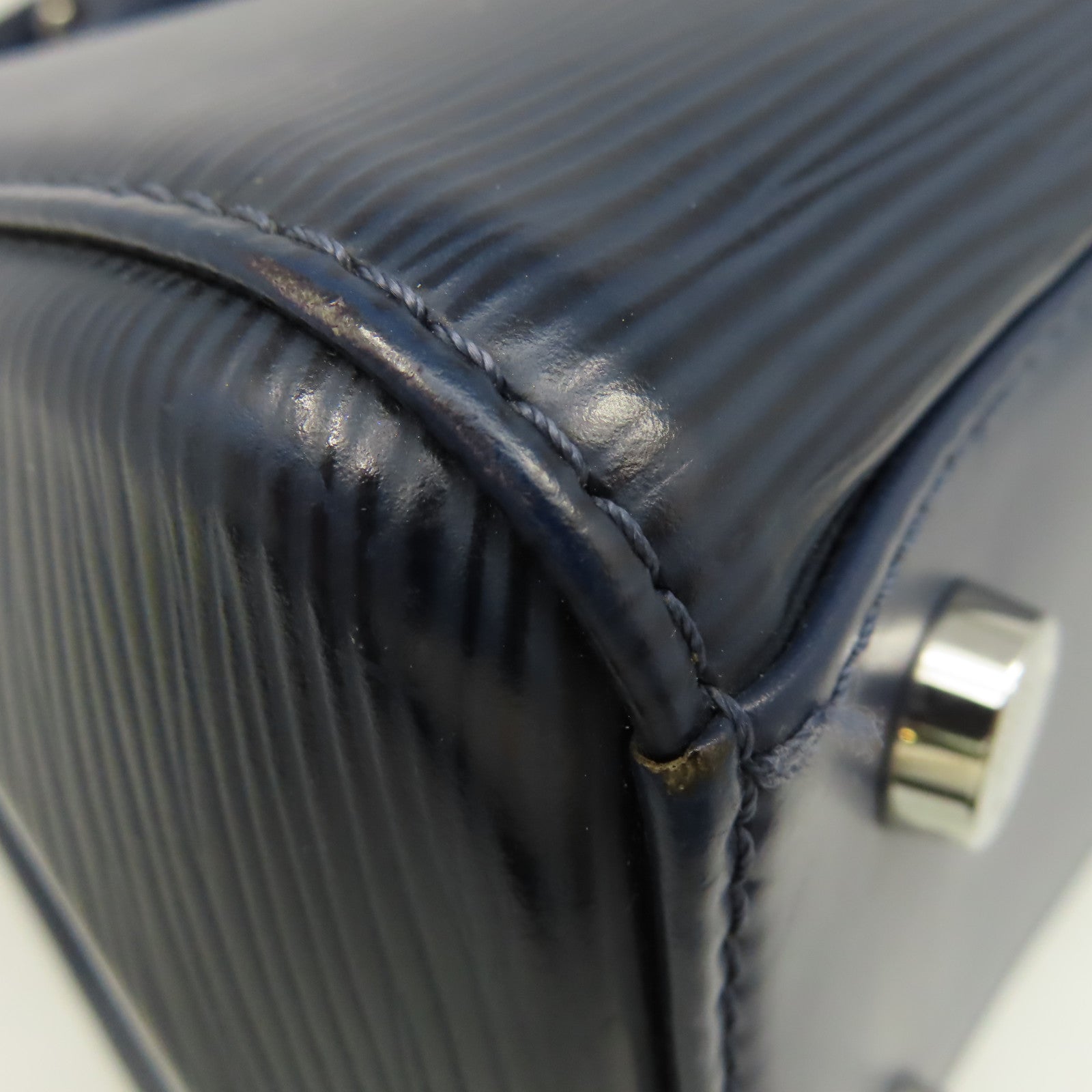 LOUIS VUITTON 【清倉大減價】Epi Brea MM 2Way Shoulder Bfa銀扣手挽肩背兩用袋寶藍色