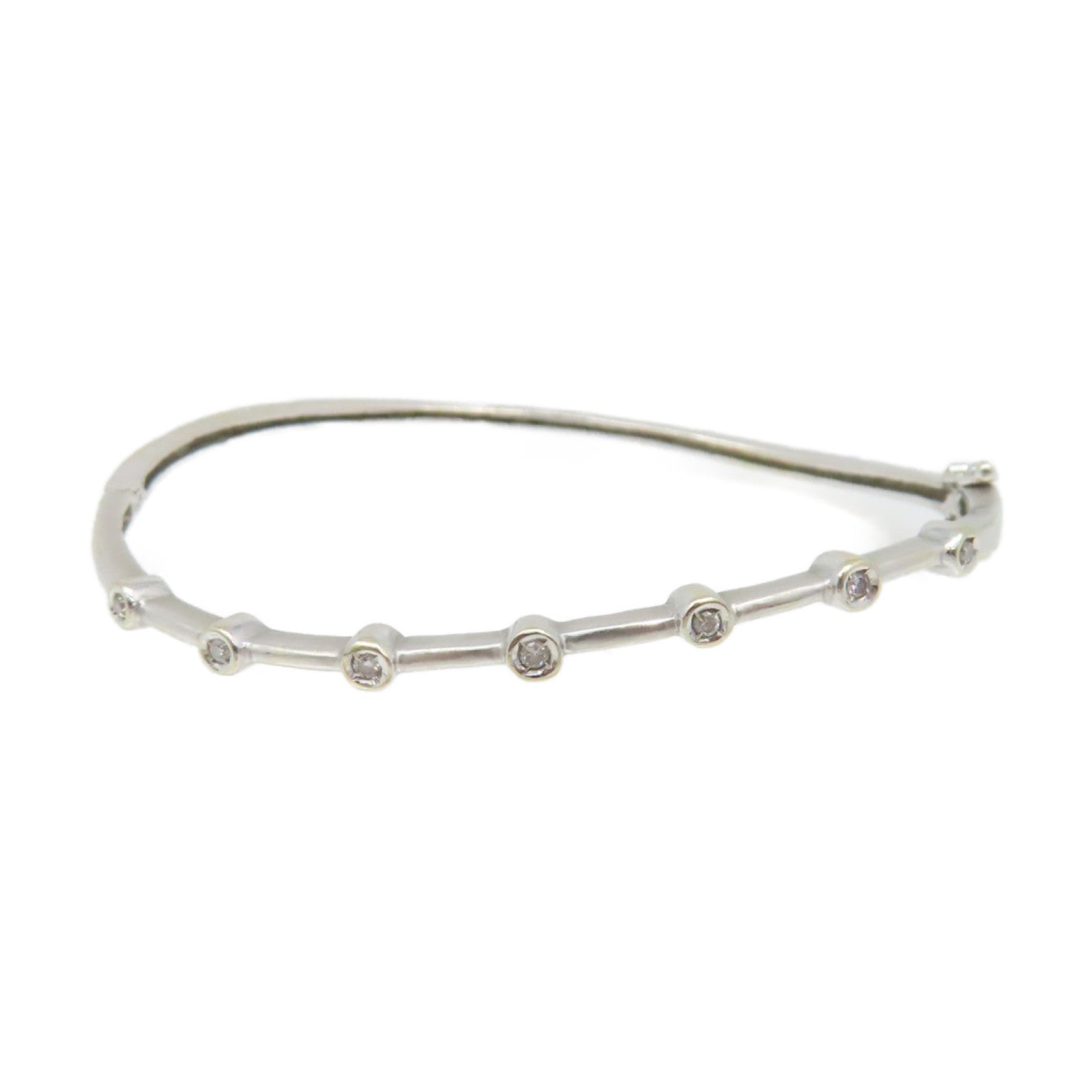 JEWELRY 【激減優惠】18K白金/0.10ct鑽石Diamond Bangle手鐲