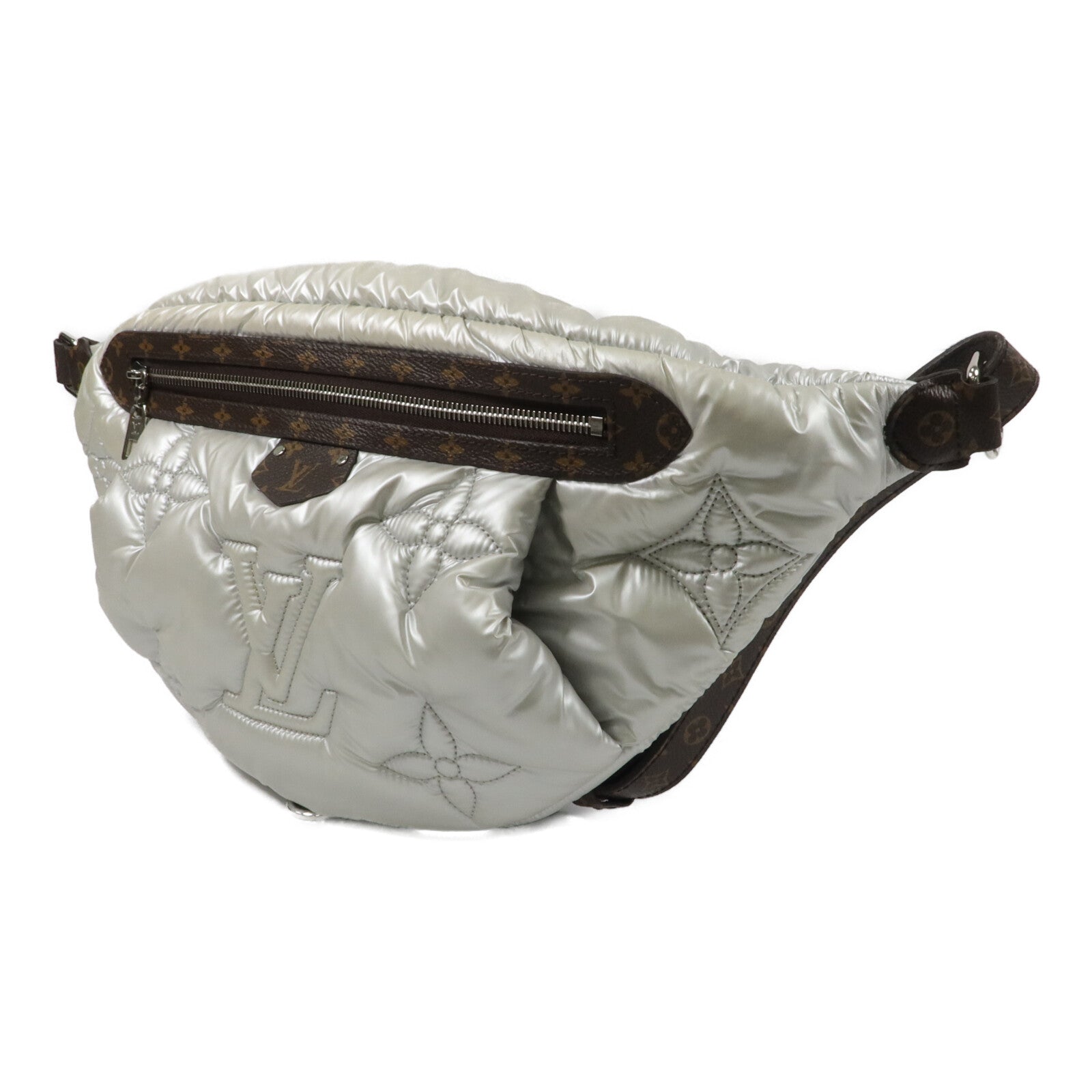 LOUIS VUITTON Monogram Silver Pillow Maxi Bum腰包