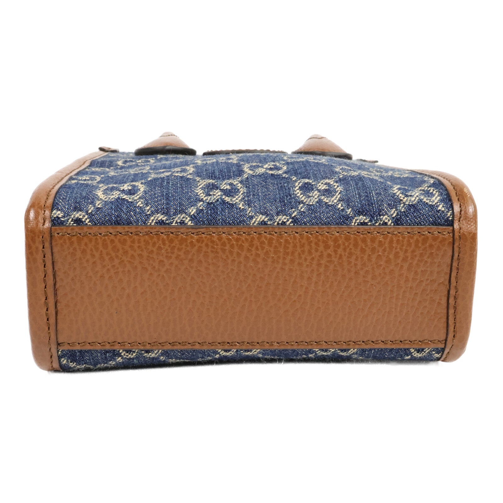 GUCCI 牛仔布Interlocking G Mini Tote手挽肩背兩用袋