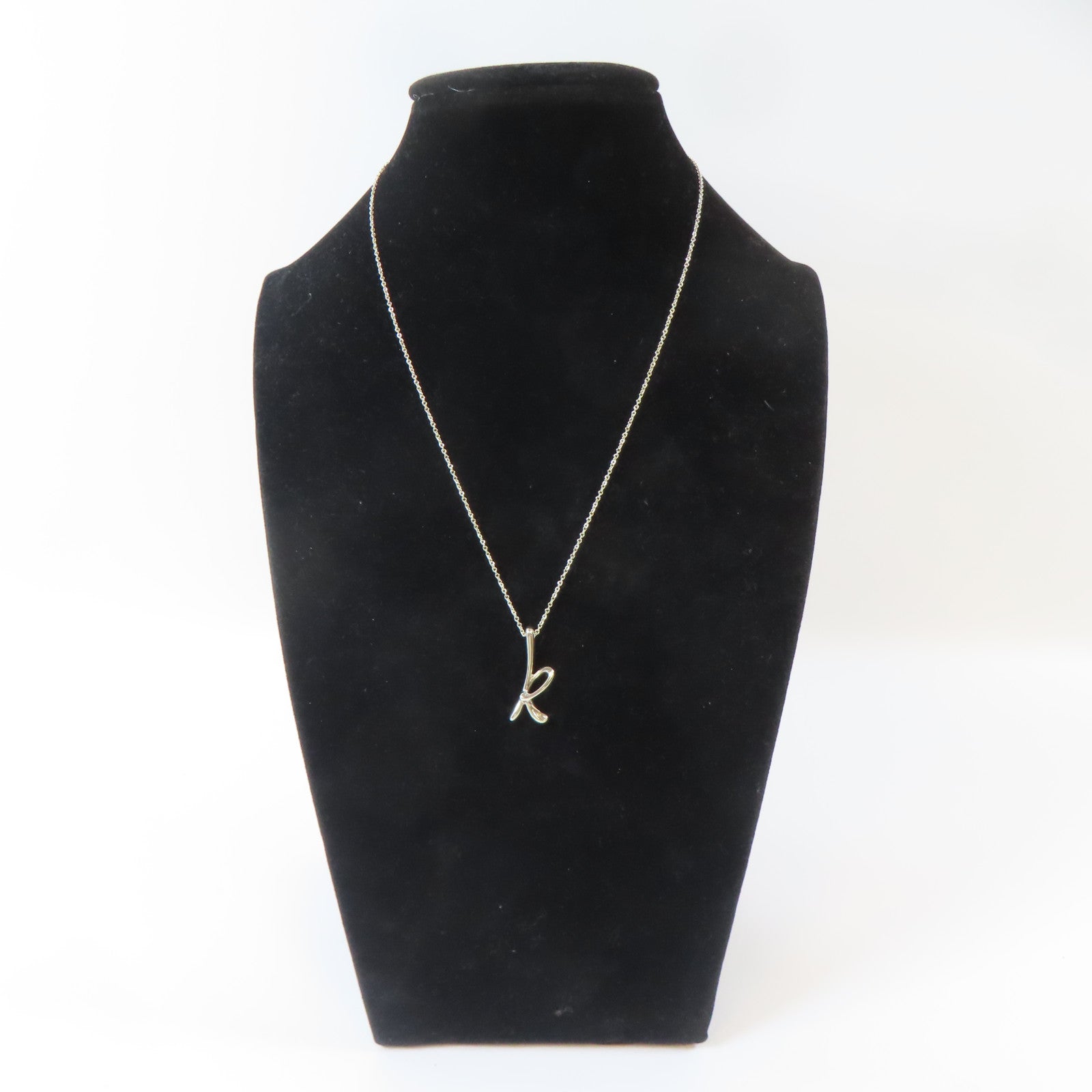 TIFFANY＆CO 純銀Elsa Peretti K Necklace項鍊#40cm