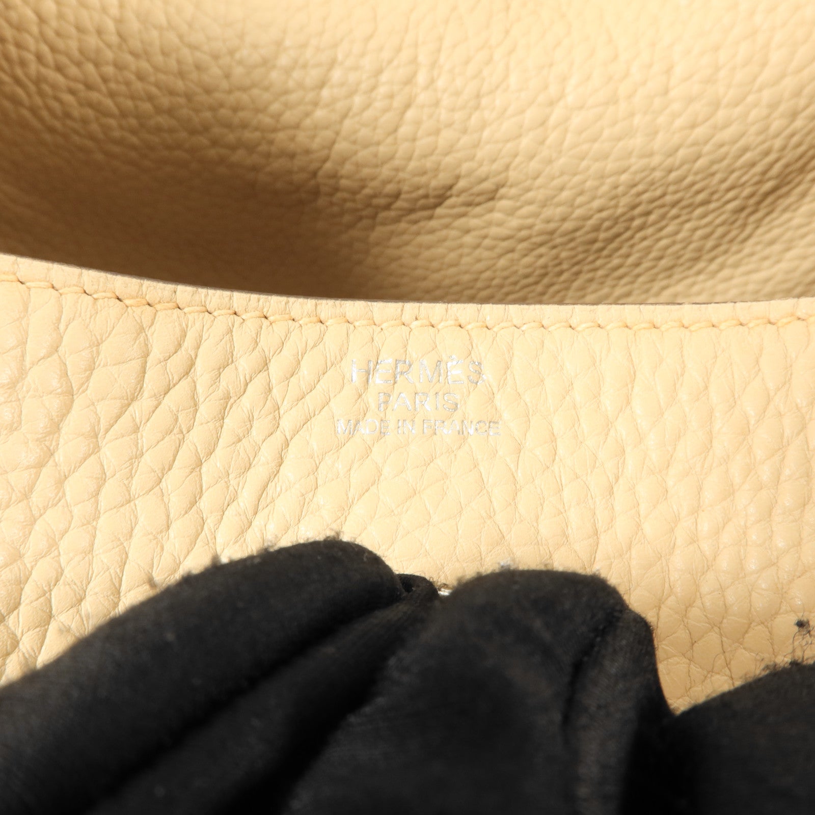 HERMES Clemence皮革Lindy 30手挽肩背兩用袋Parchemin/Ciel