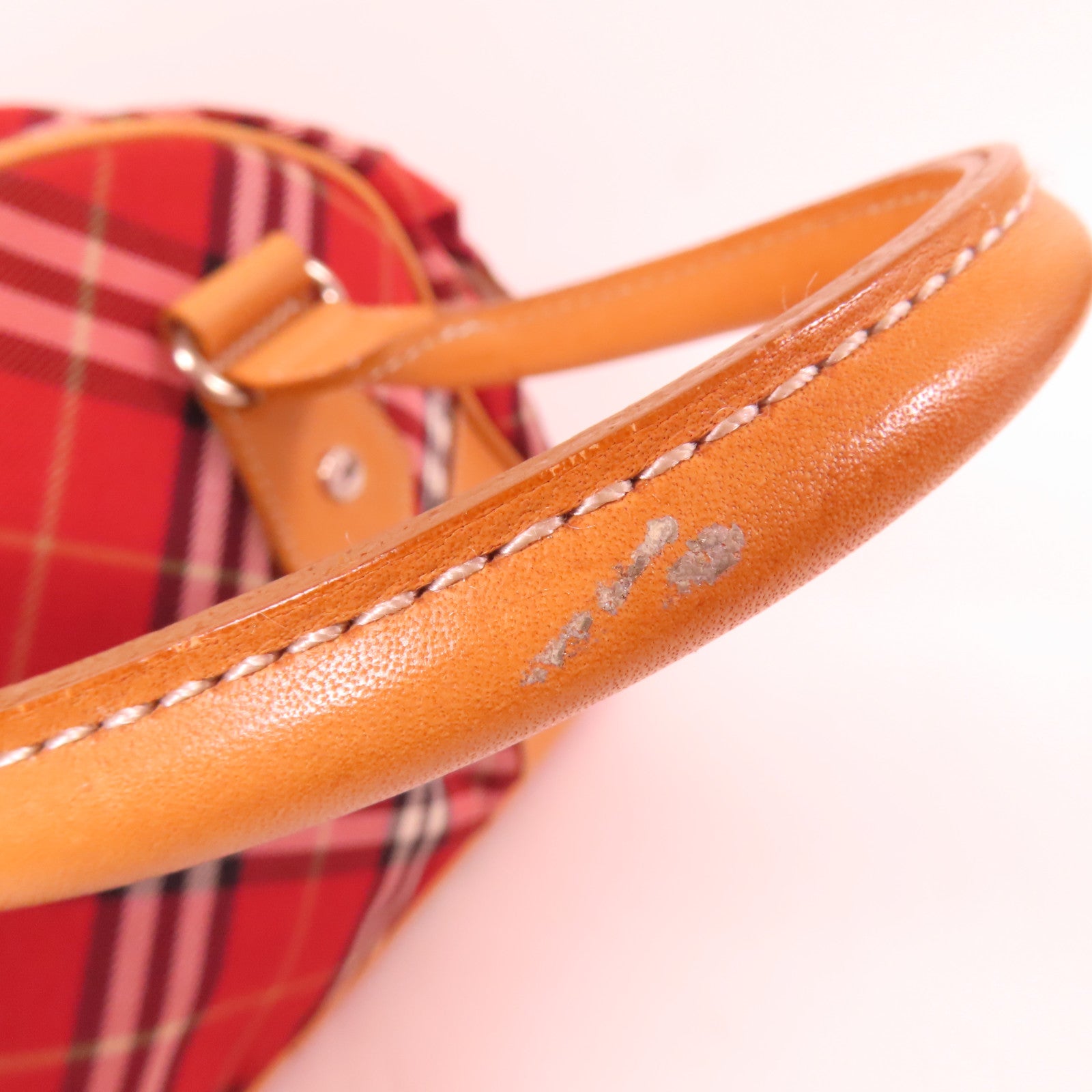 BURBERRY BLUE LABEL 帆布THand Bag銀扣手挽袋