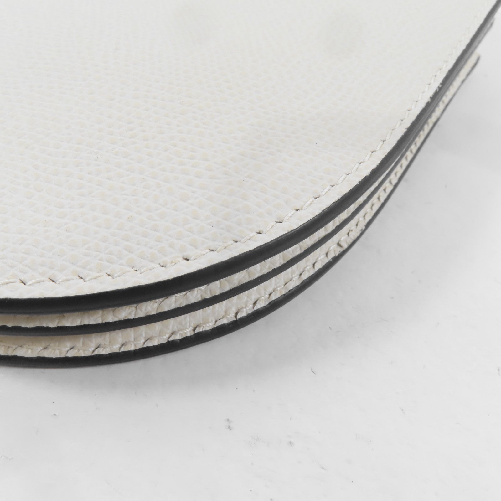 Dior 牛皮皮革Saddle Trio Crossbody Pouch金扣肩背袋白色
