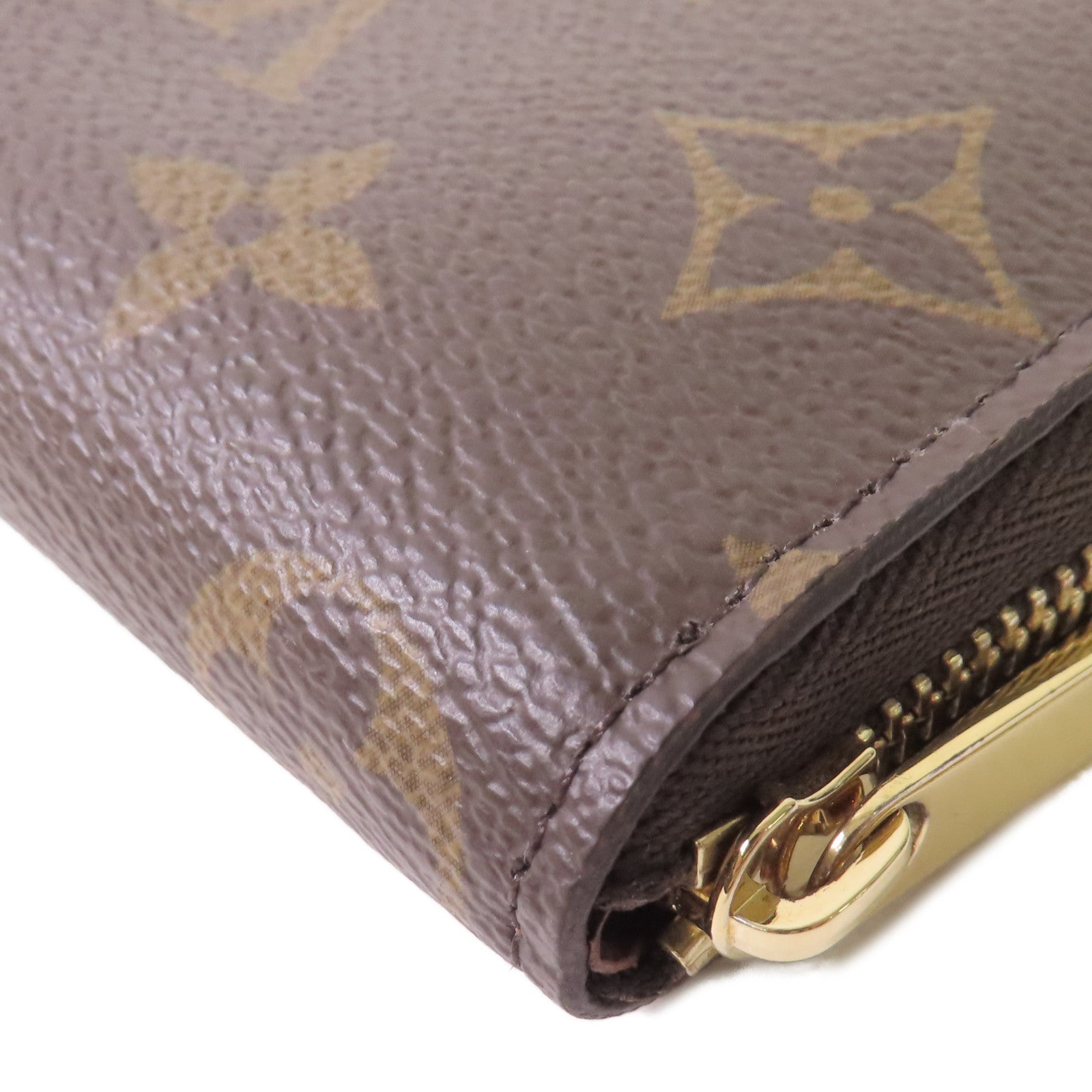 LOUIS VUITTON Monogram Zippy Coin Purse金扣拉鏈零錢包啡色