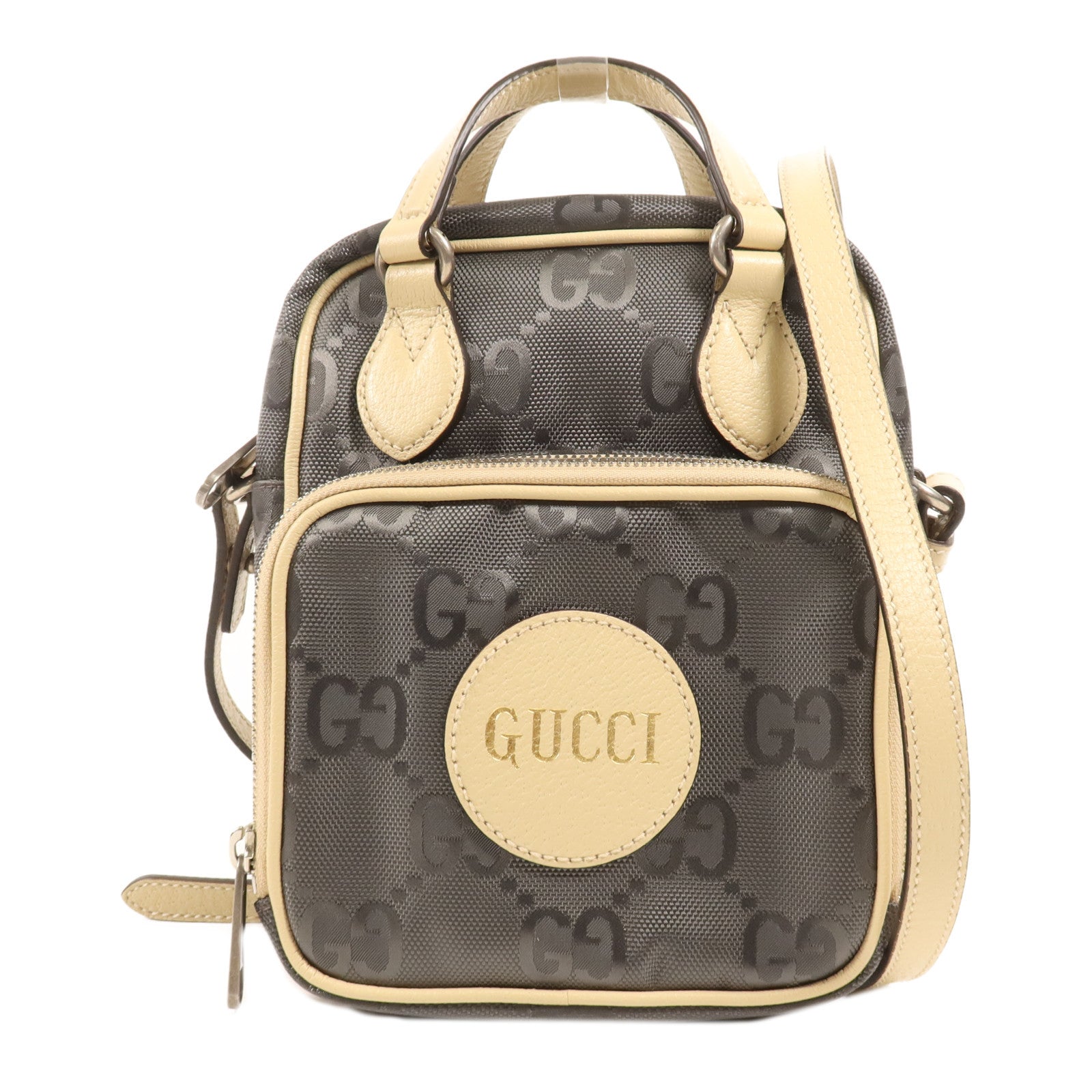 GUCCI 尼龍Shoulder Bag銀扣手挽肩背兩用袋