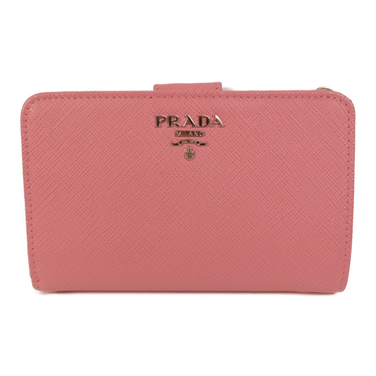 PRADA 牛皮皮革Bi-fold L-Shaped Zipper Wallet錢包