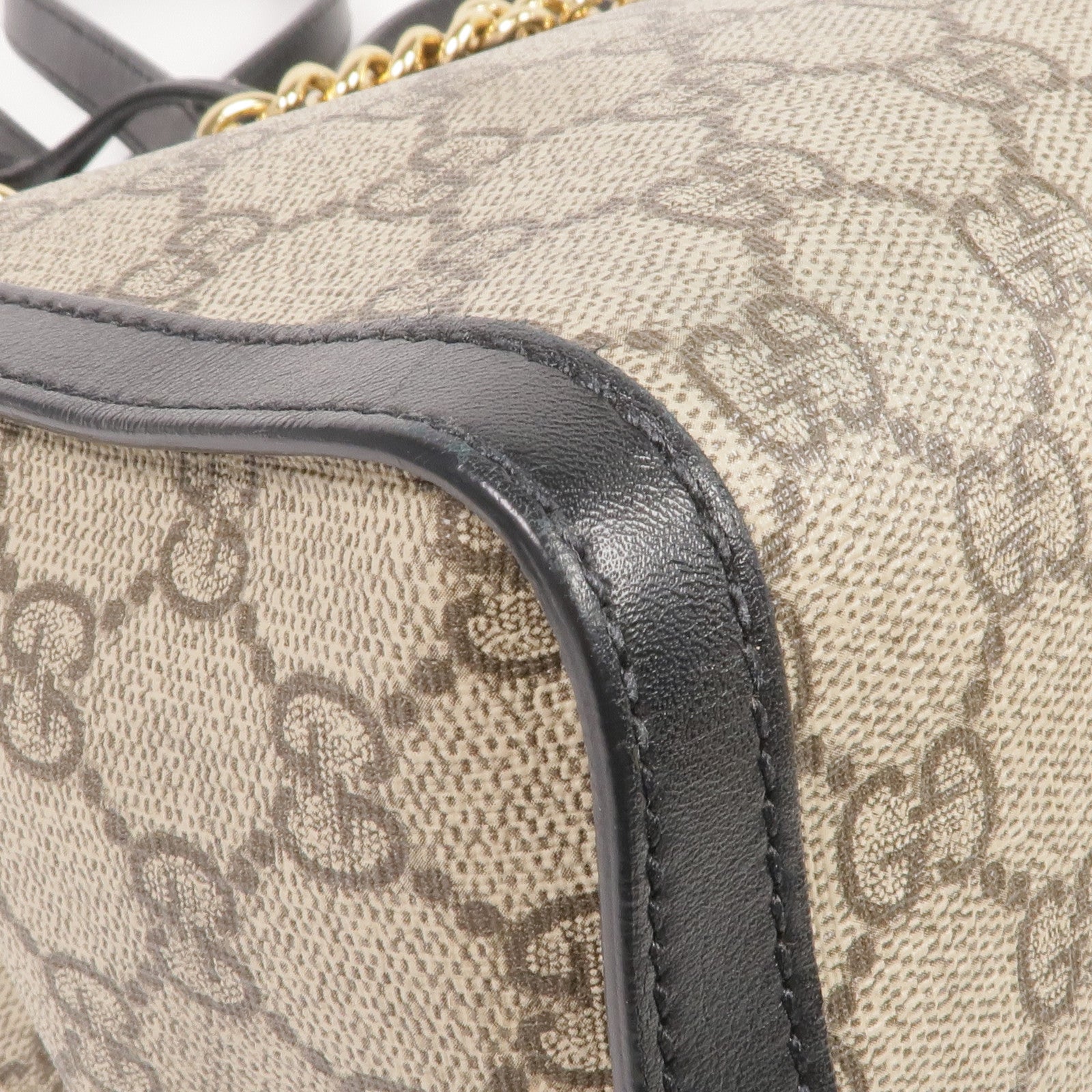 GUCCI 塗層帆布Padlock GG Small金扣肩背袋