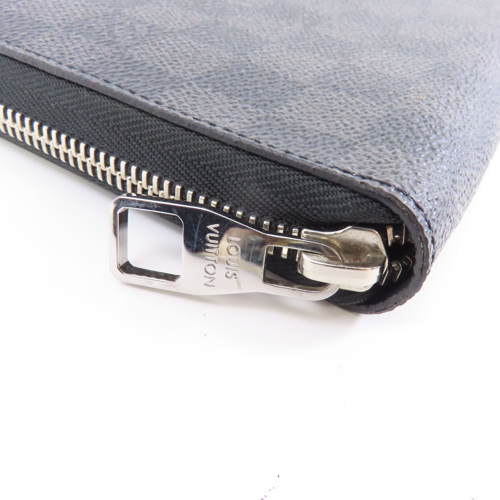 LOUIS VUITTON Damier Graphite Zippy Long Wallet銀扣長錢包黑色