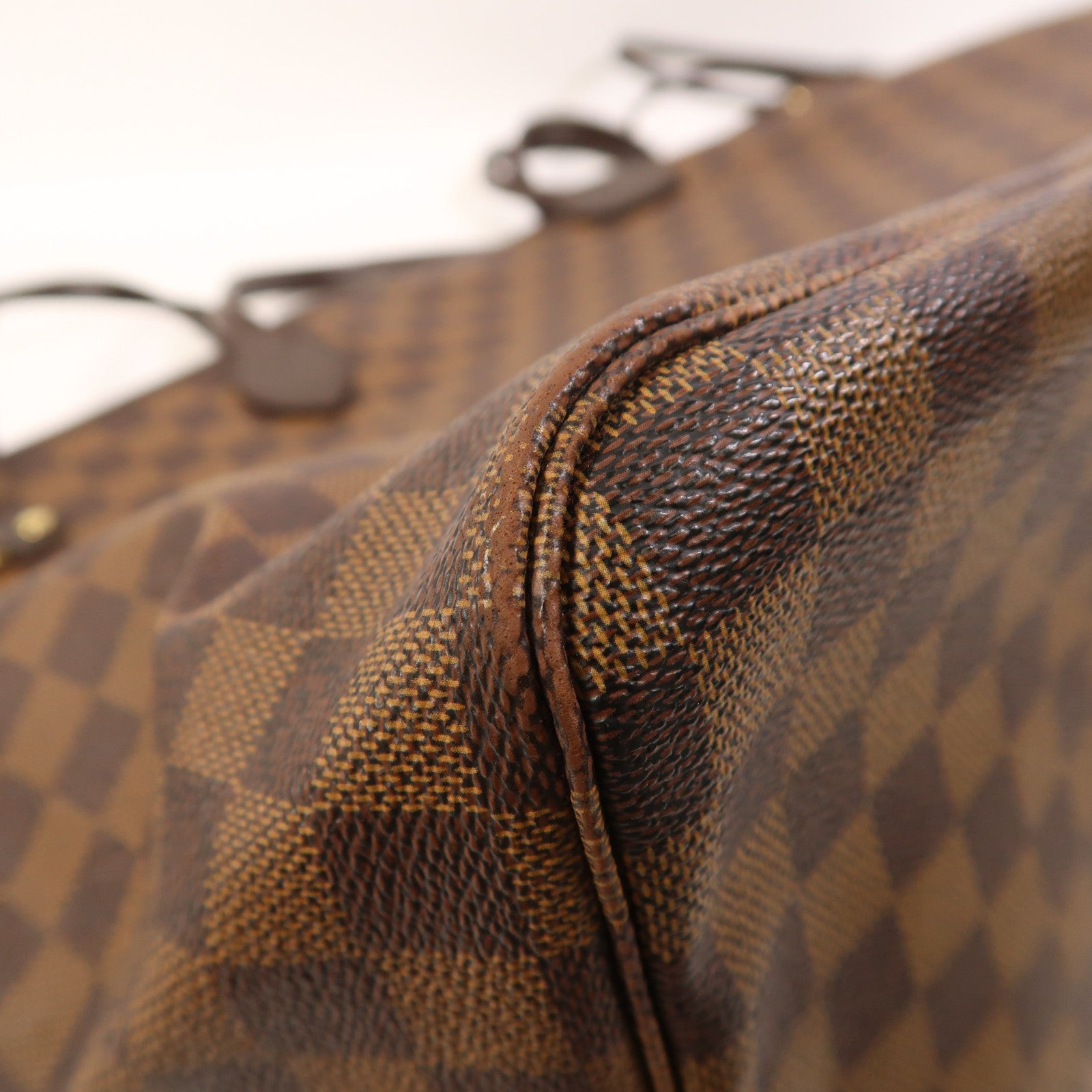 LOUIS VUITTON Damier Neverfull GM金扣肩背袋棕色