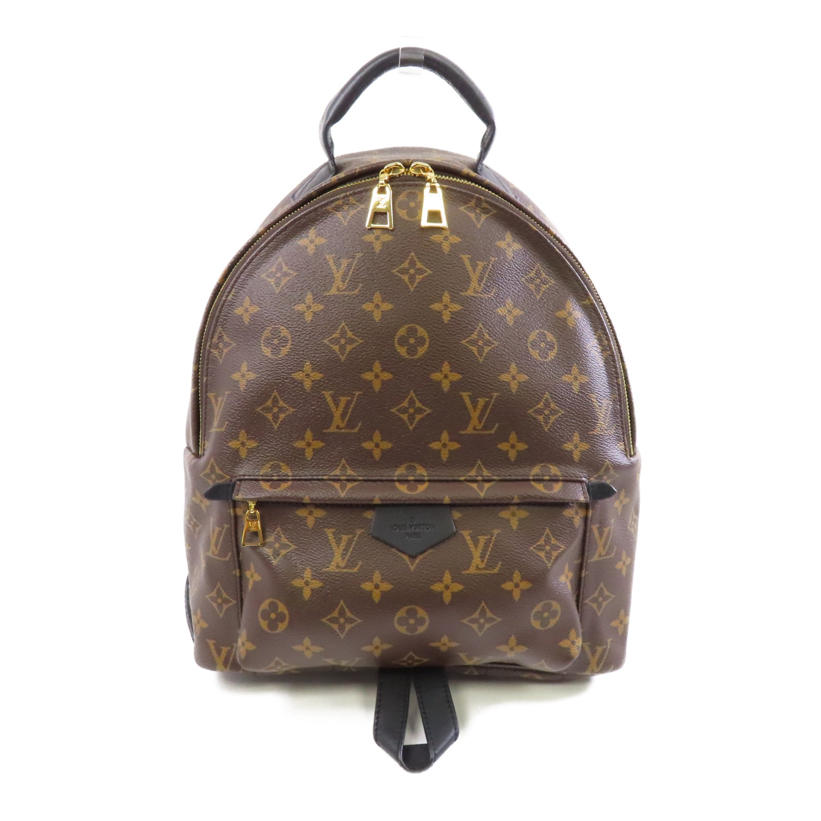 LOUIS VUITTON 【激減優惠】Monogram Macassar Palm Spring MM金扣背包棕色