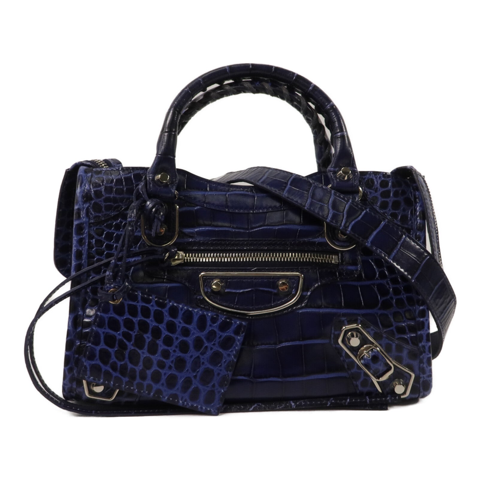 BALENCIAGA 牛皮皮革Mini City手挽肩背兩用袋