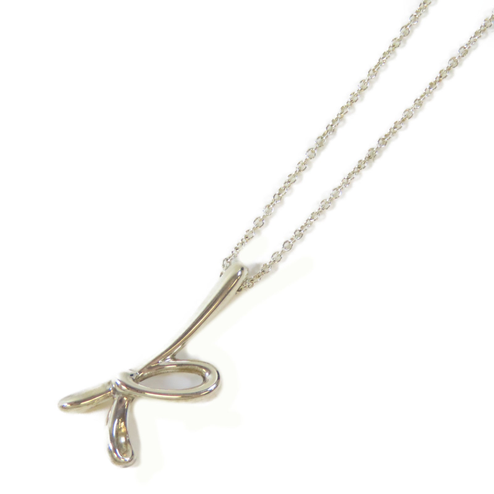 TIFFANY＆CO 純銀Elsa Peretti K Necklace項鍊#40cm