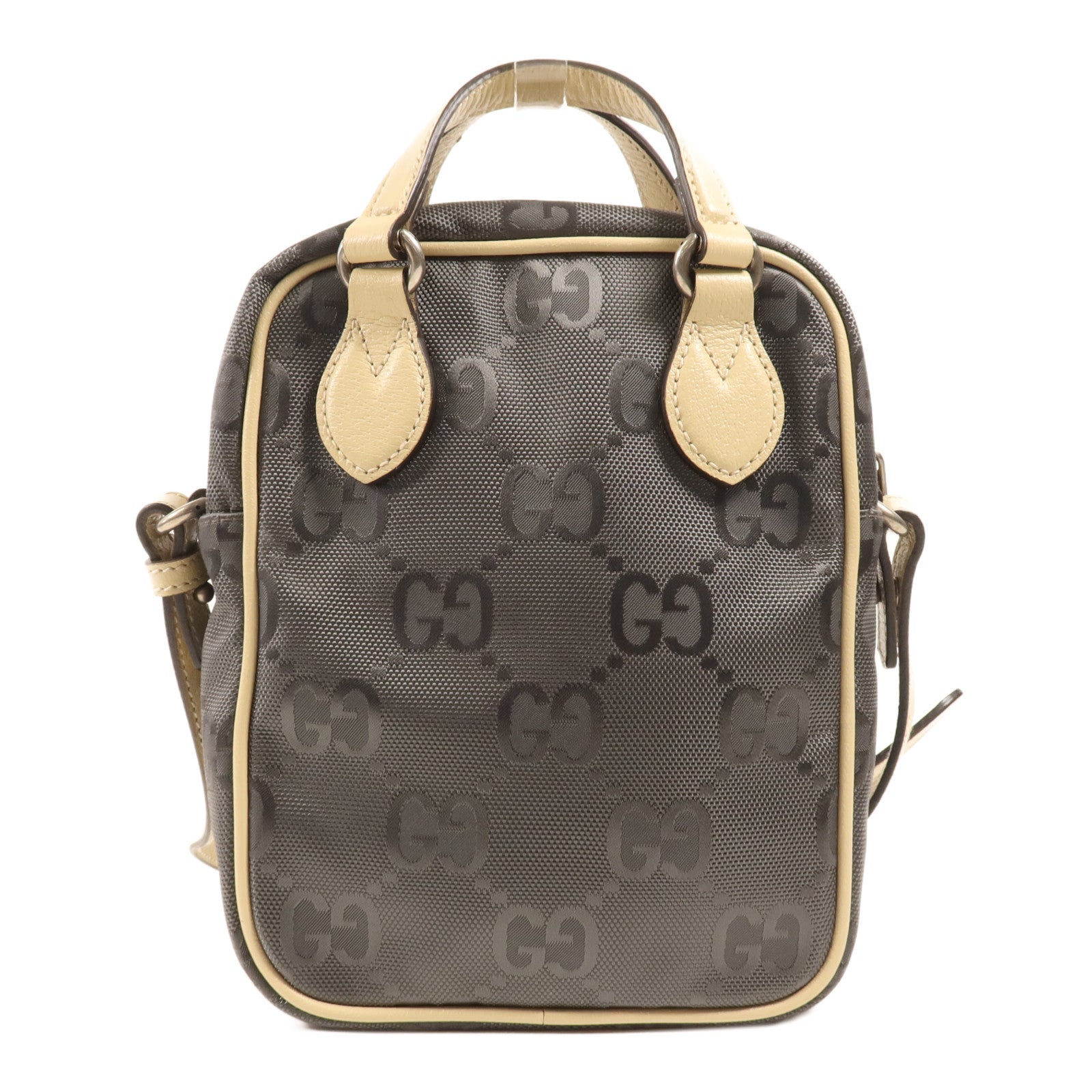 GUCCI 尼龍Shoulder Bag銀扣手挽肩背兩用袋