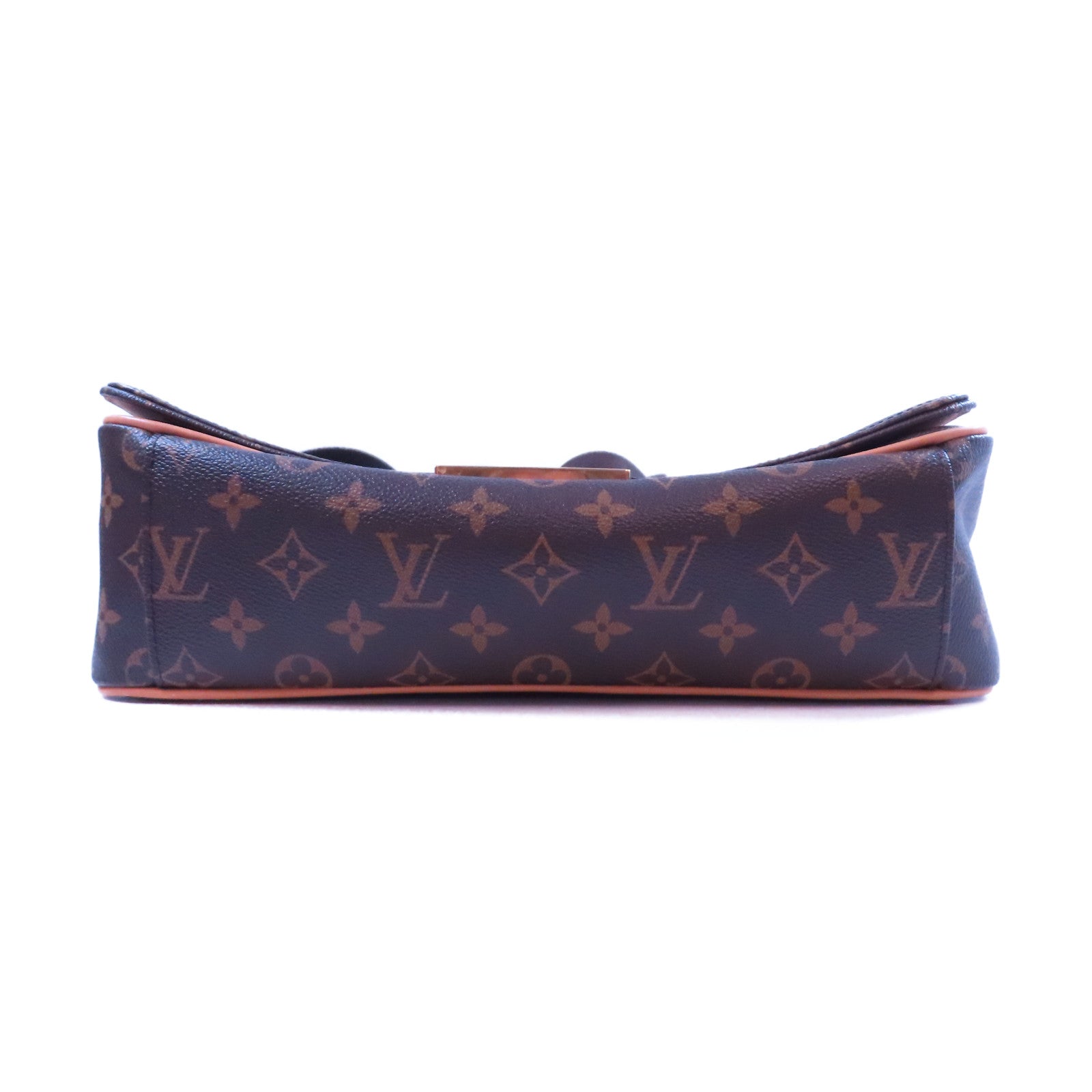 LOUIS VUITTON Monogram Valmy MM金扣肩背袋啡色