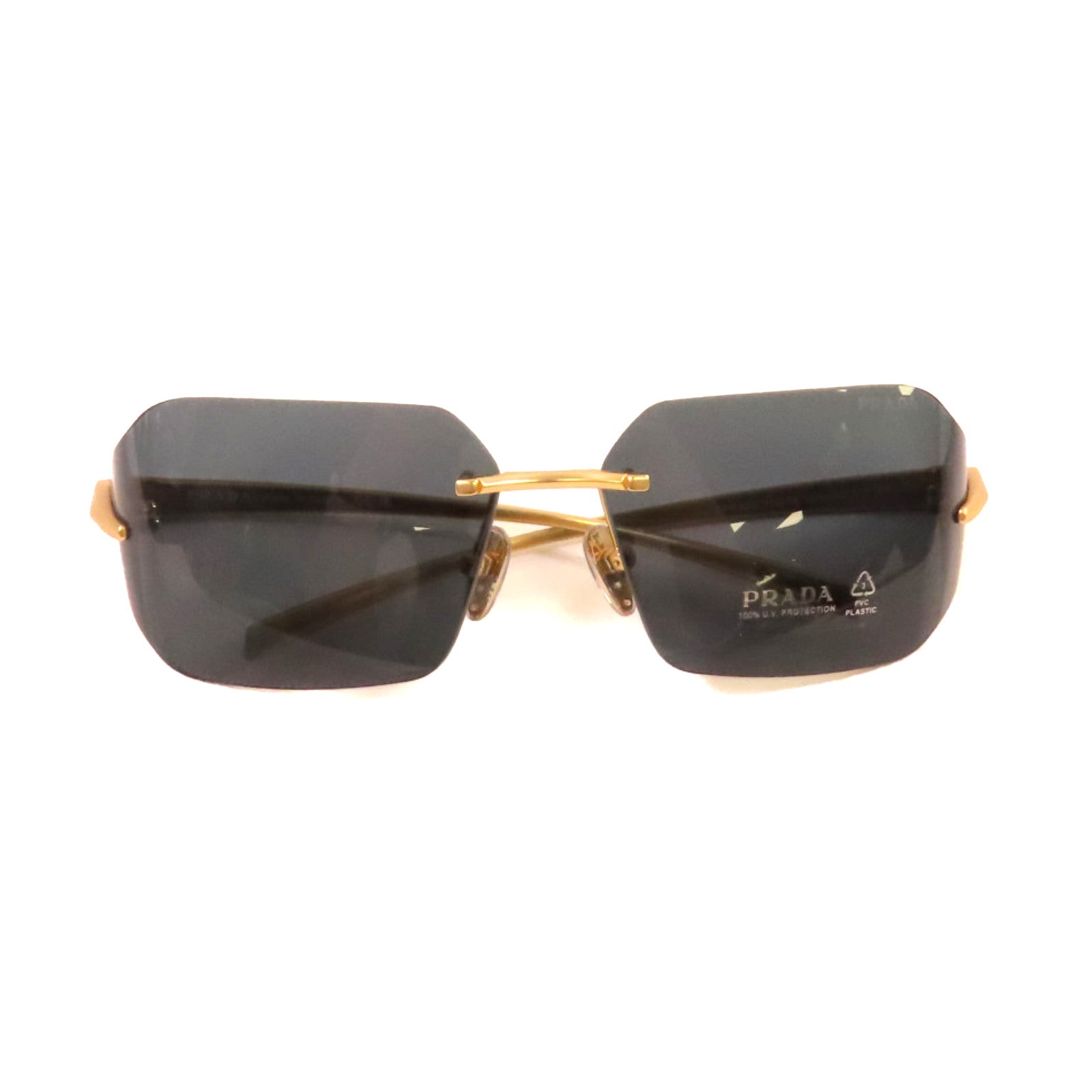 PRADA 金屬Sunglasses太陽眼鏡黑色/金色