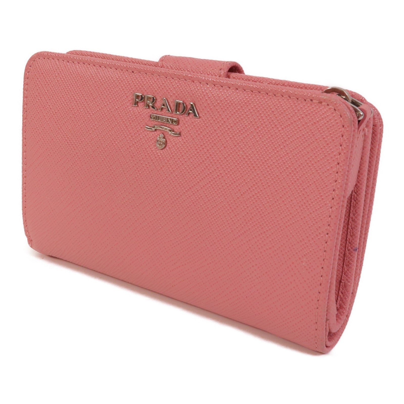 PRADA 牛皮皮革Bi-fold L-Shaped Zipper Wallet錢包