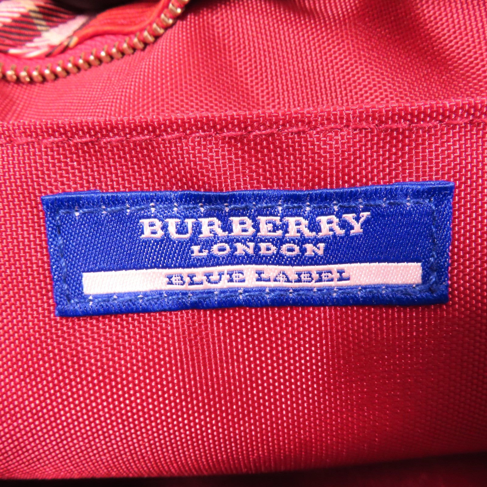 BURBERRY BLUE LABEL 帆布THand Bag銀扣手挽袋