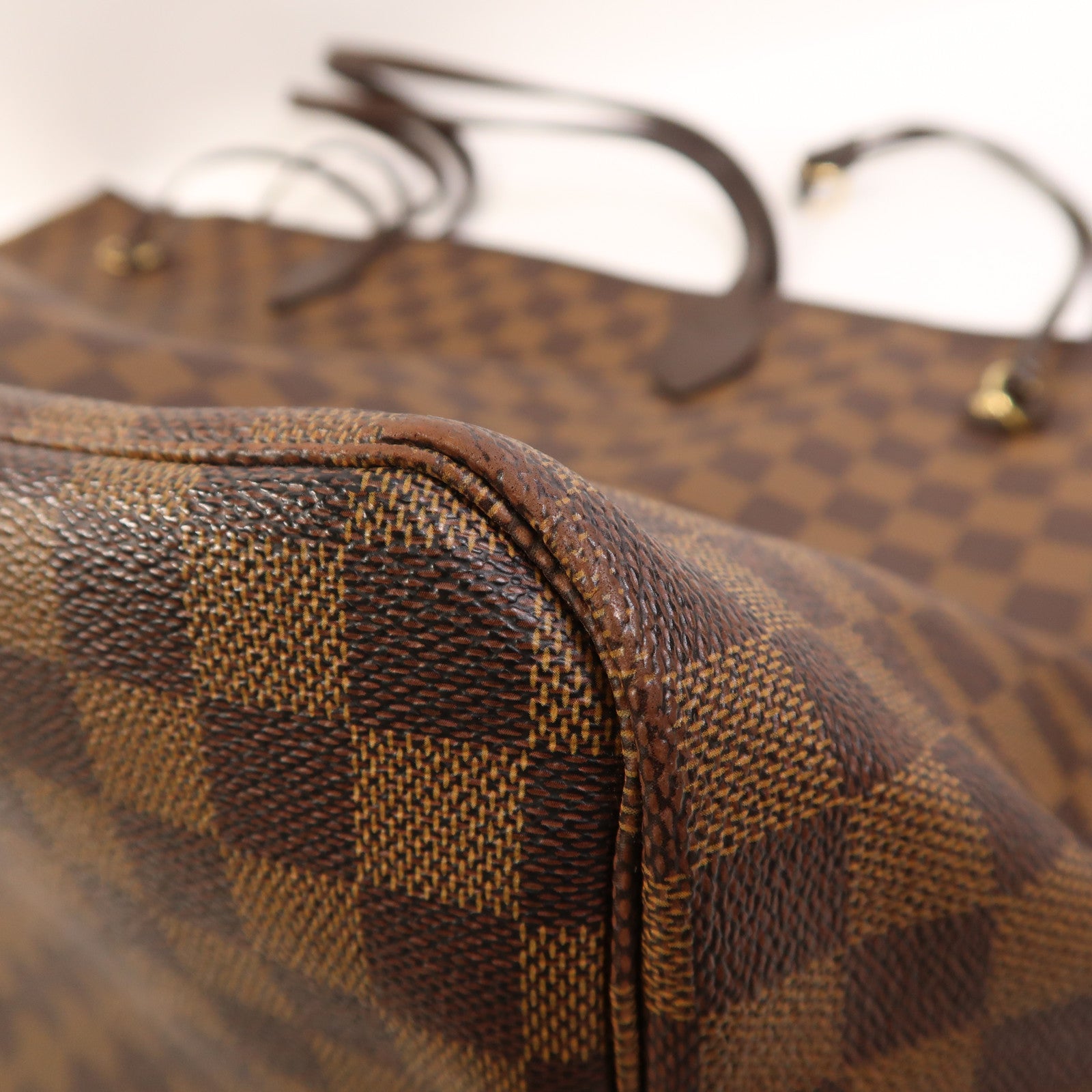 LOUIS VUITTON Damier Neverfull GM金扣肩背袋棕色