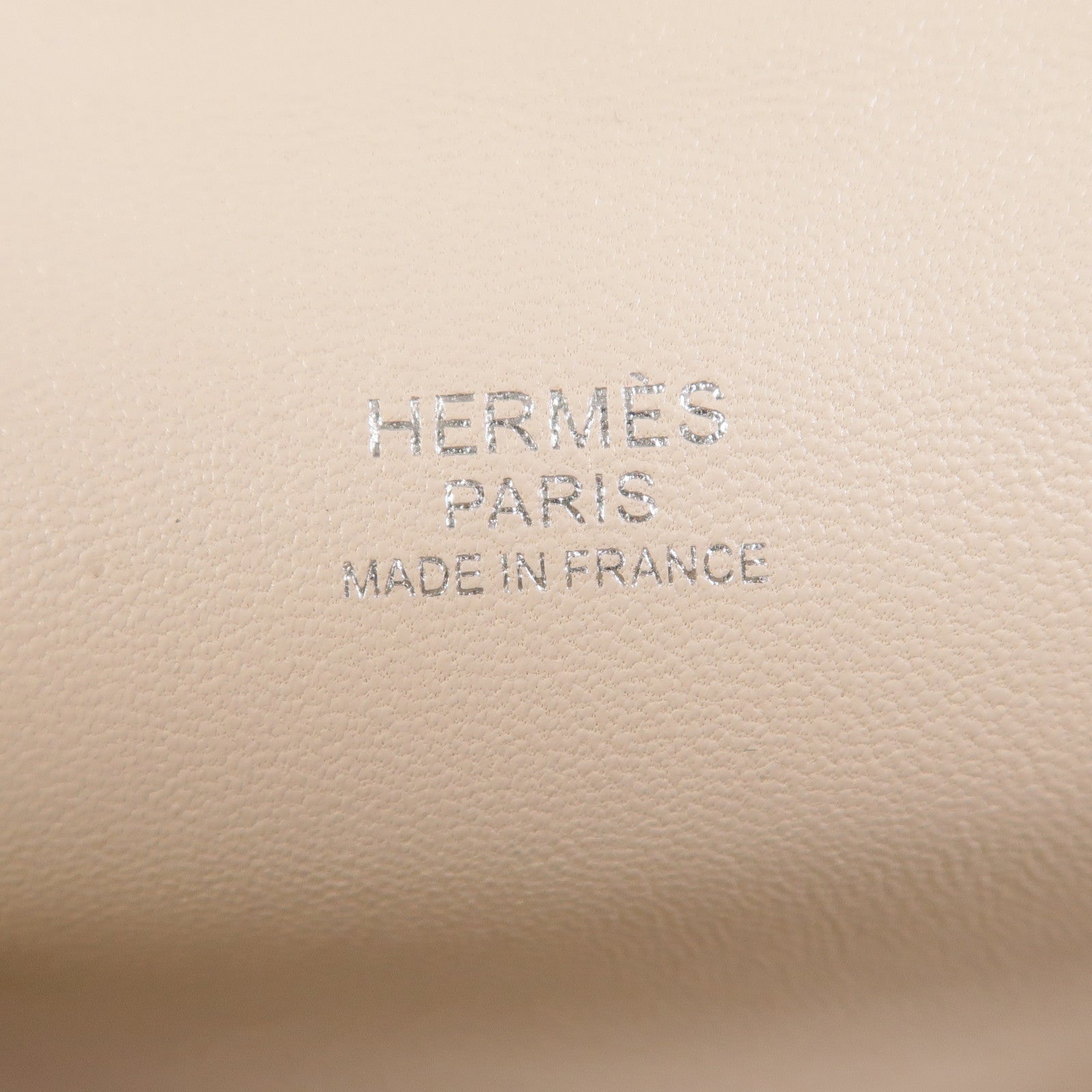 HERMES Clemence皮革Tool Box 20銀扣手挽肩背兩用袋Craie