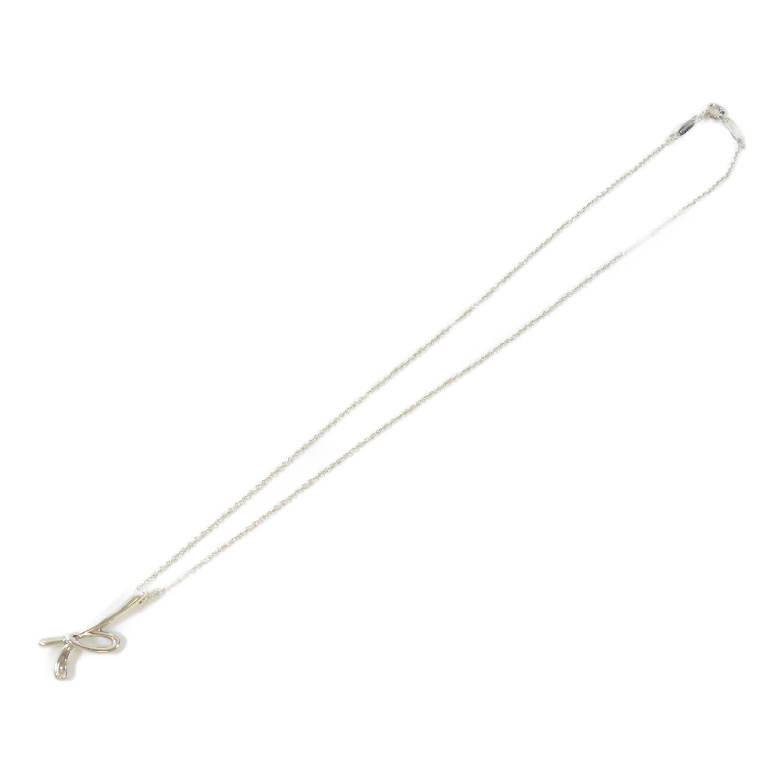 TIFFANY＆CO 純銀Elsa Peretti K Necklace項鍊#40cm