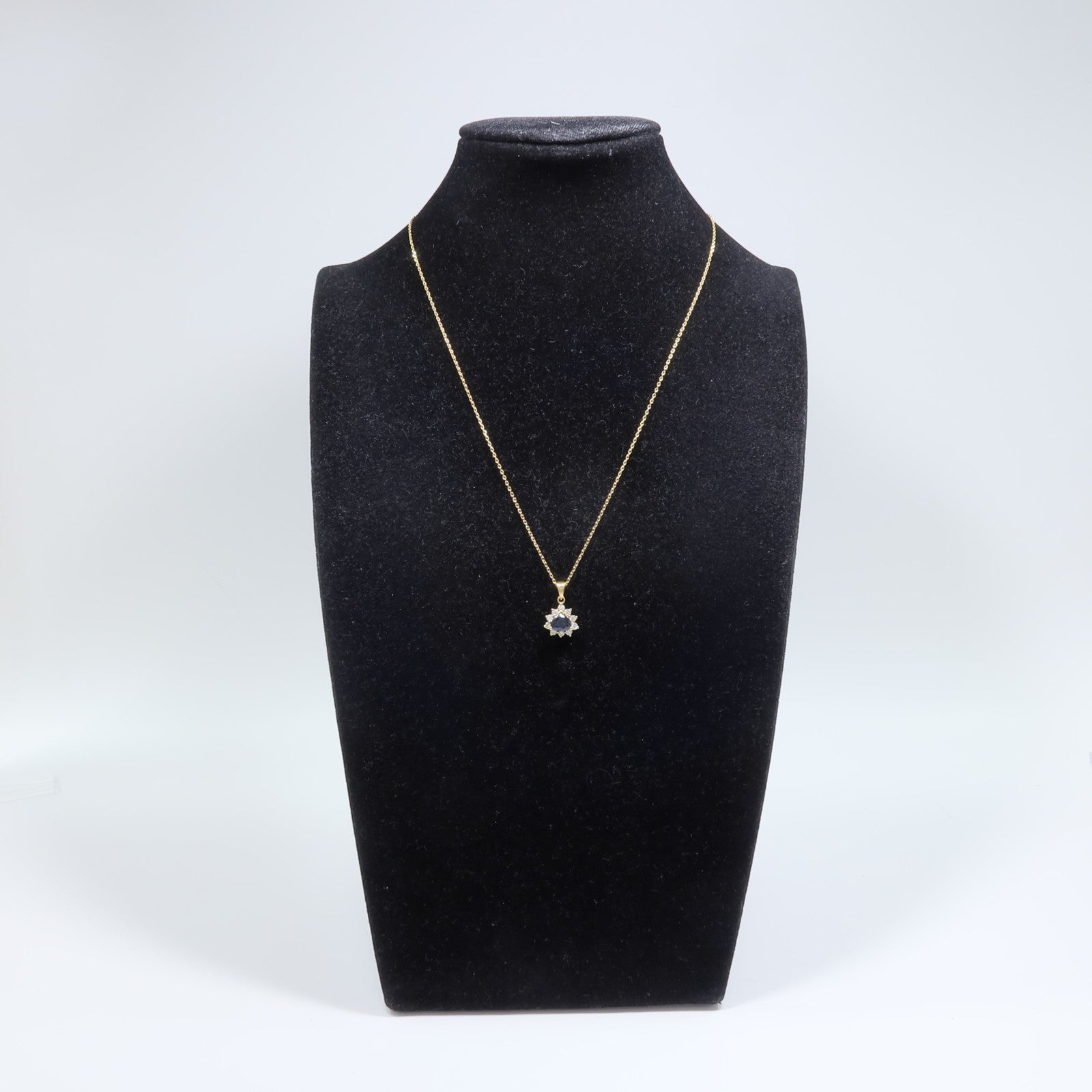JEWELRY 18K黃金Sapphire Diamond Necklace藍寶石/鑽石項鍊