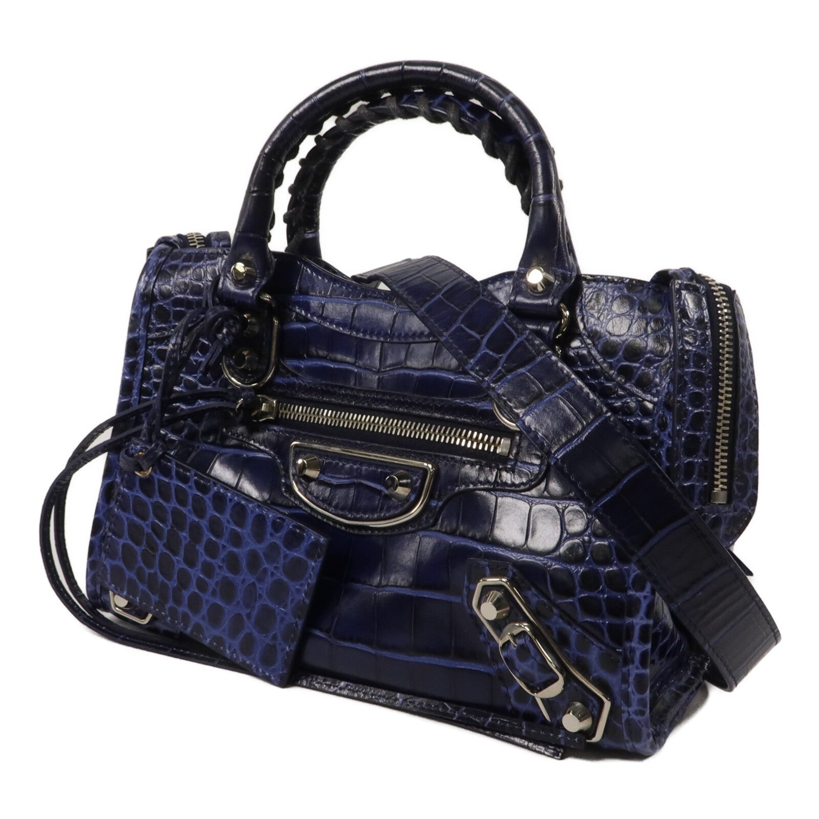 BALENCIAGA 牛皮皮革Mini City手挽肩背兩用袋