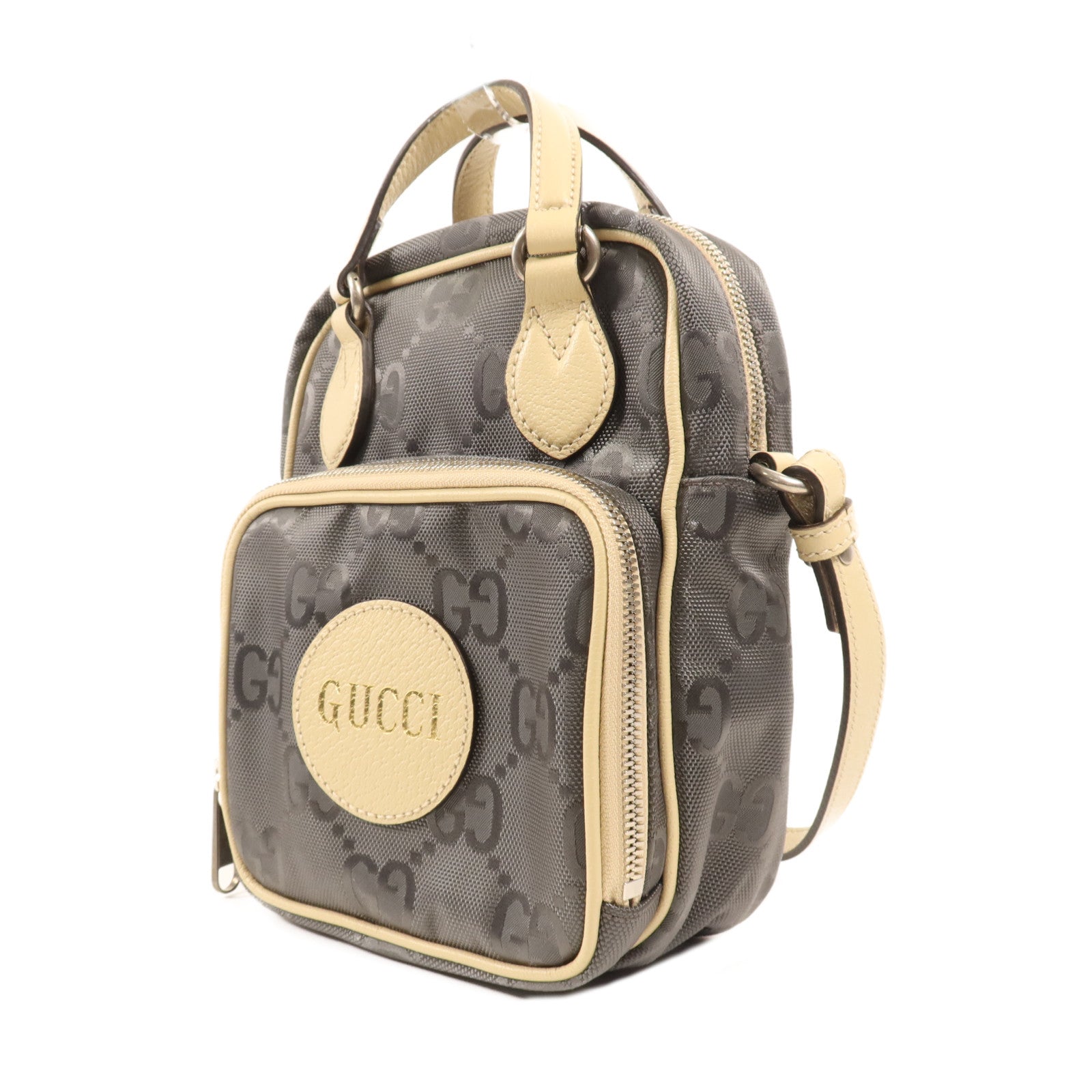 GUCCI 尼龍Shoulder Bag銀扣手挽肩背兩用袋