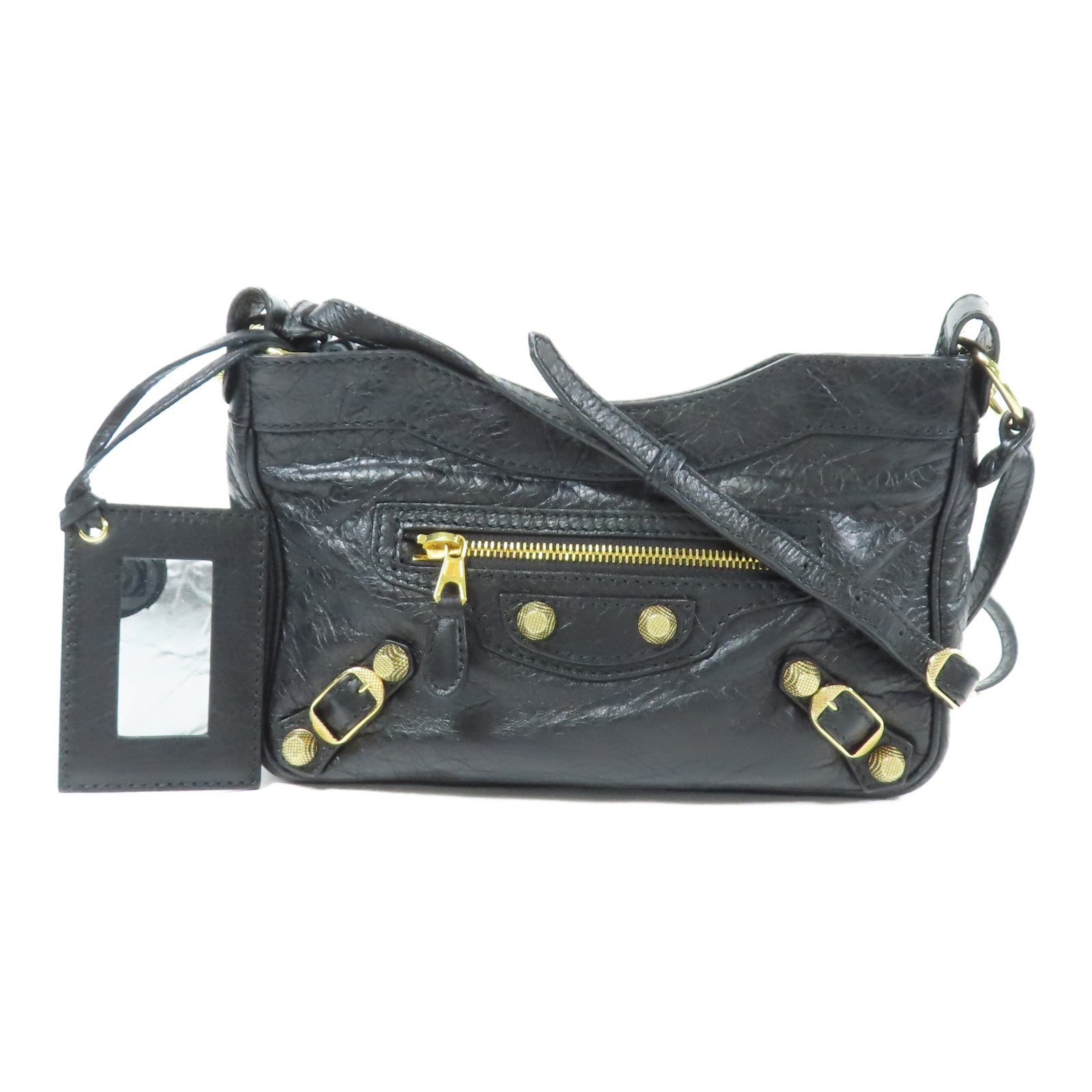 BALENCIAGA【激減優惠】 牛皮皮革Shoulder Bag金扣肩背袋