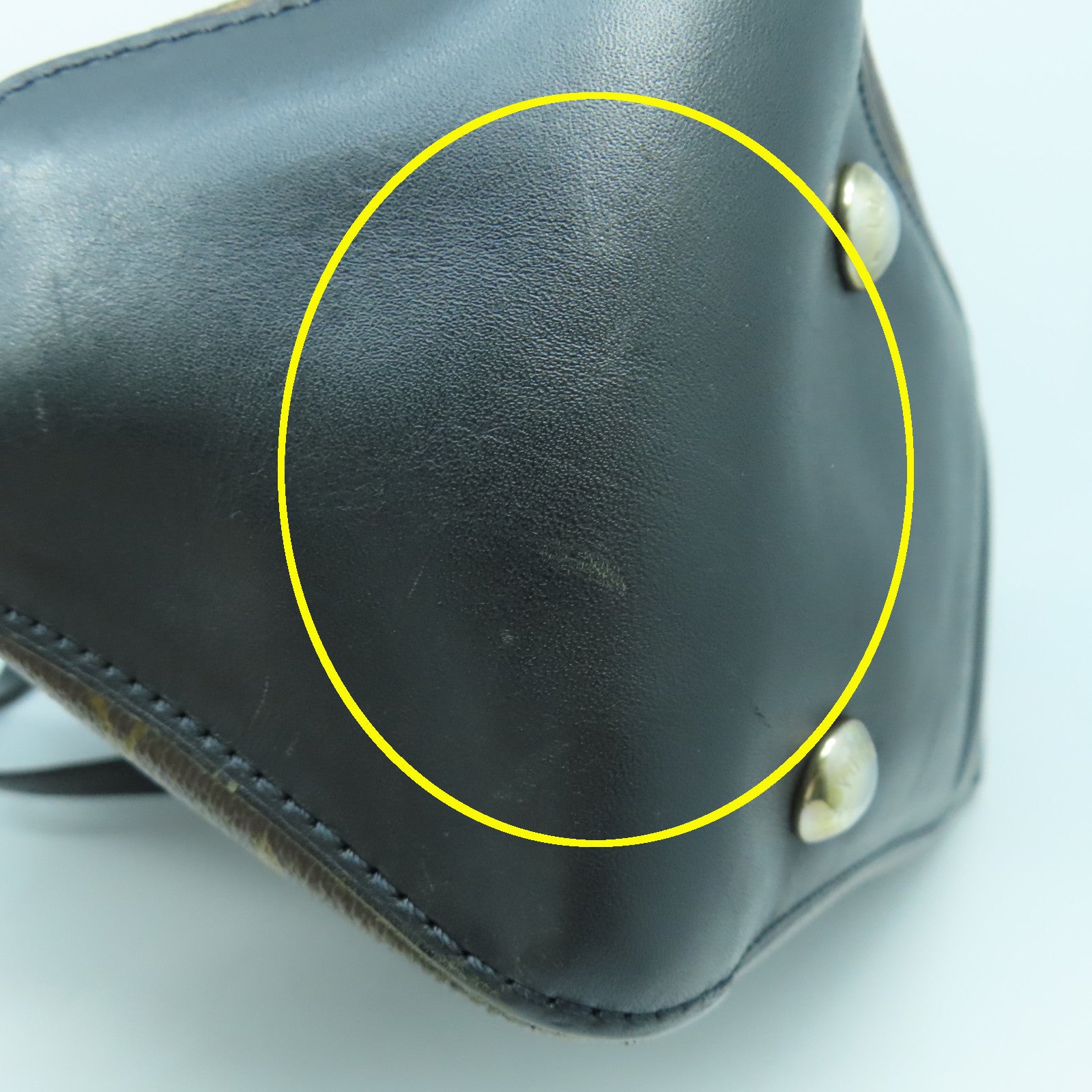 LOUIS VUITTON Monogram Macassar Davis銀扣手挽肩背兩用袋啡色