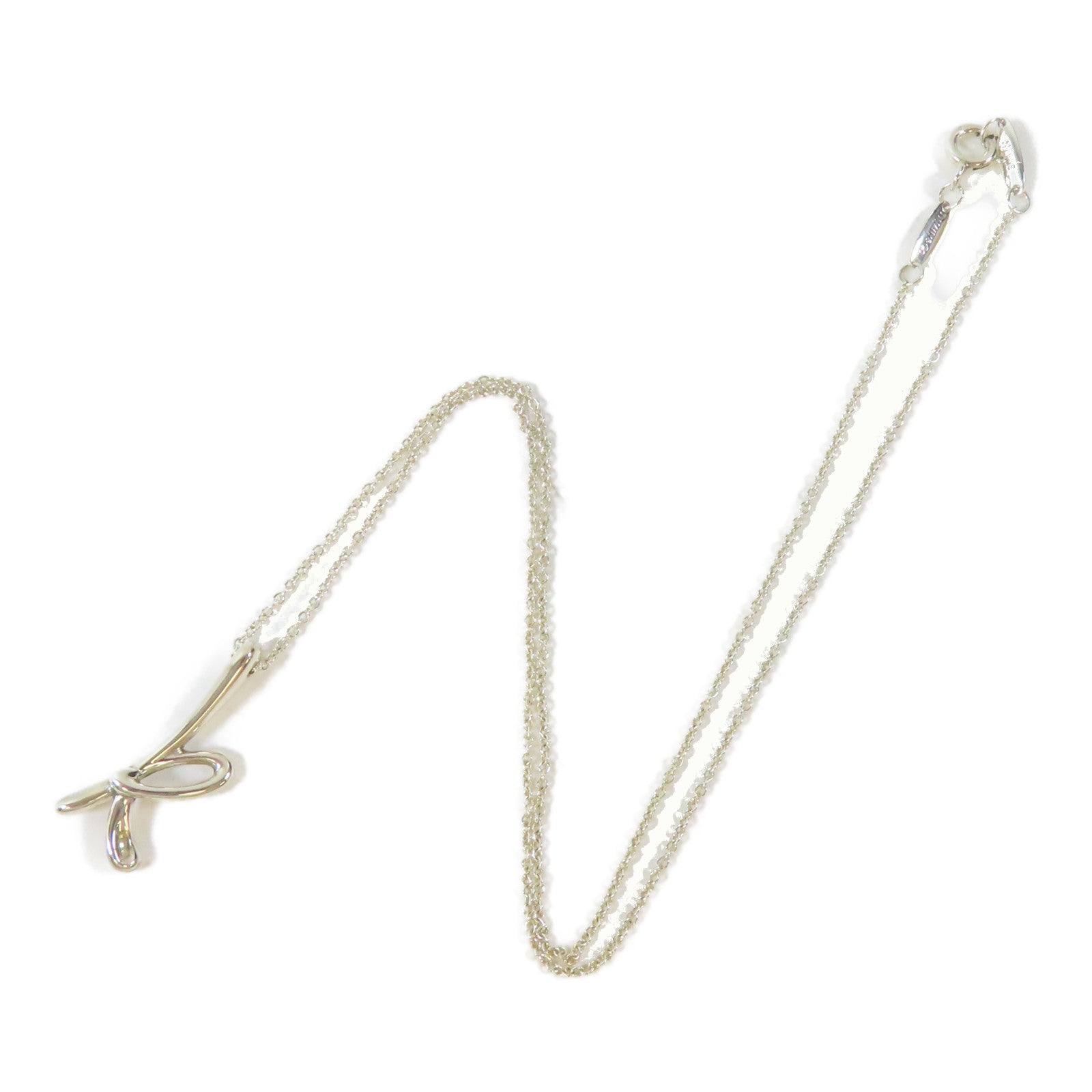 TIFFANY＆CO 純銀Elsa Peretti K Necklace項鍊#40cm