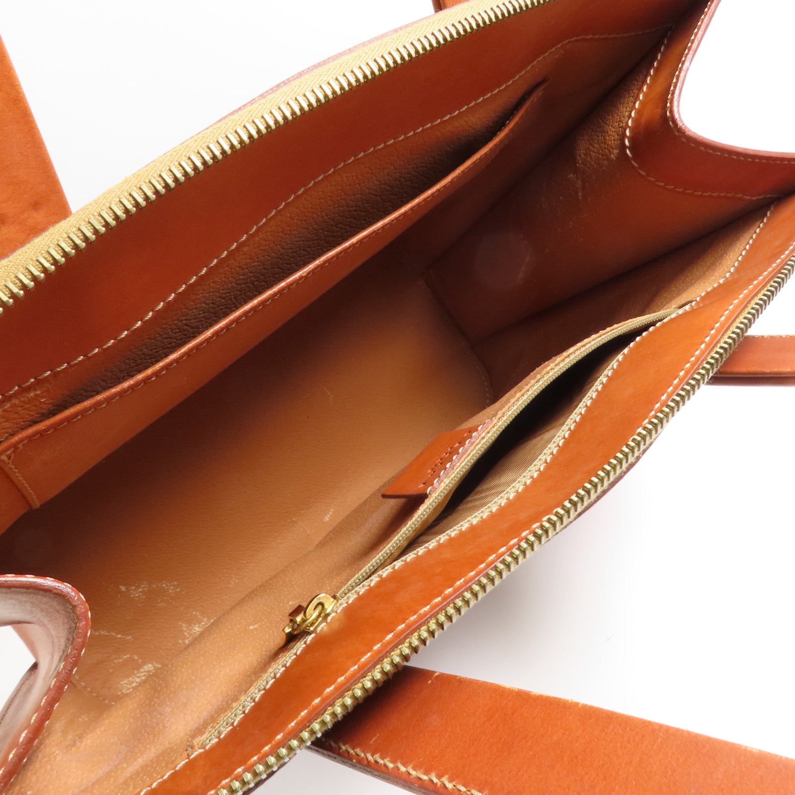 CELINE GHW Hand Bag Coated Canvas Brown